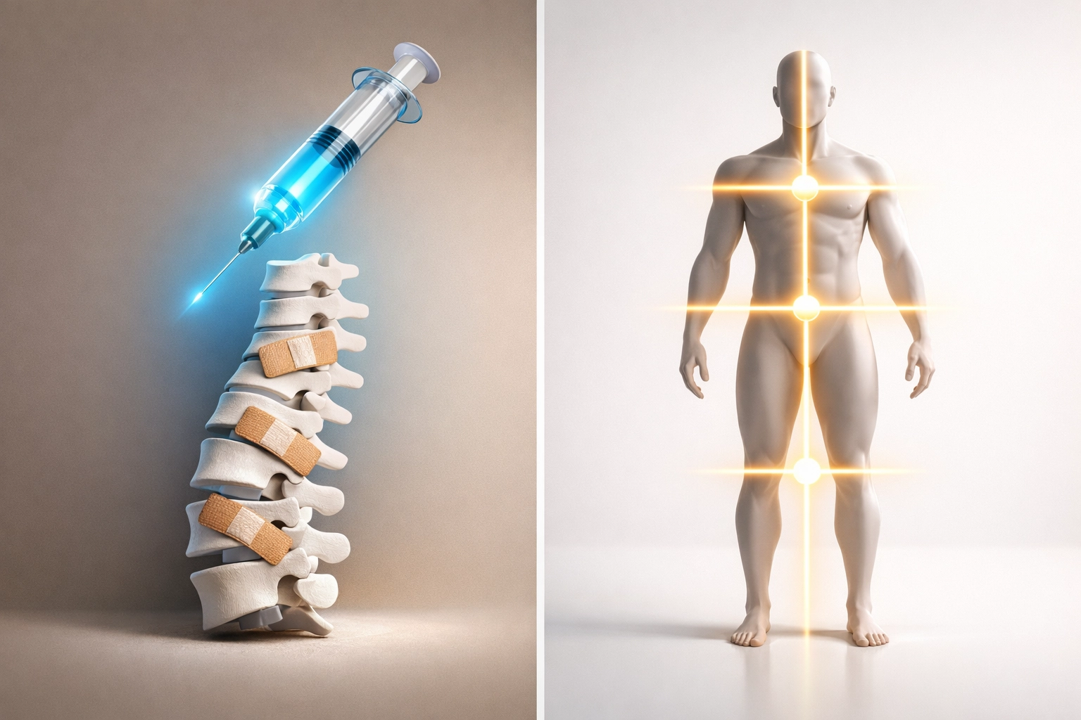Comparison of invasive sciatica injections versus non-invasive body balance treatment approach