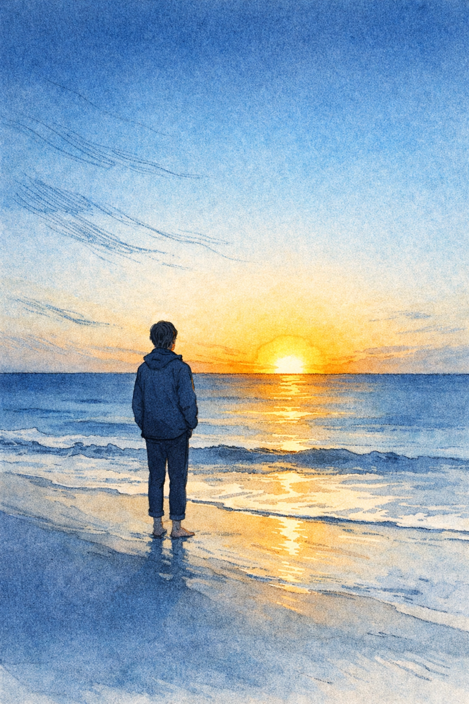 A peaceful leader at dawn reflecting on building relational trust by Dr. Layne McDonald - www.laynemcdonald.com