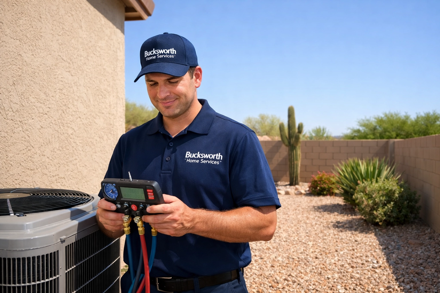 Bucksworth Home Services technician providing the best AC repair and maintenance in Maricopa AZ.