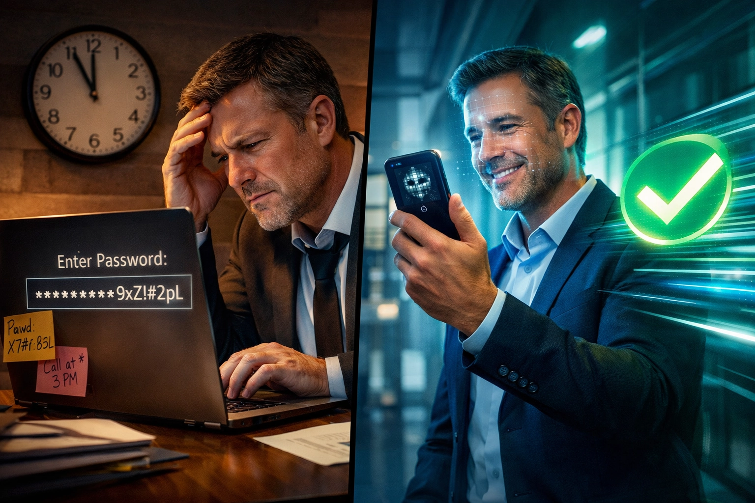 Password login vs passkey authentication speed comparison for business efficiency