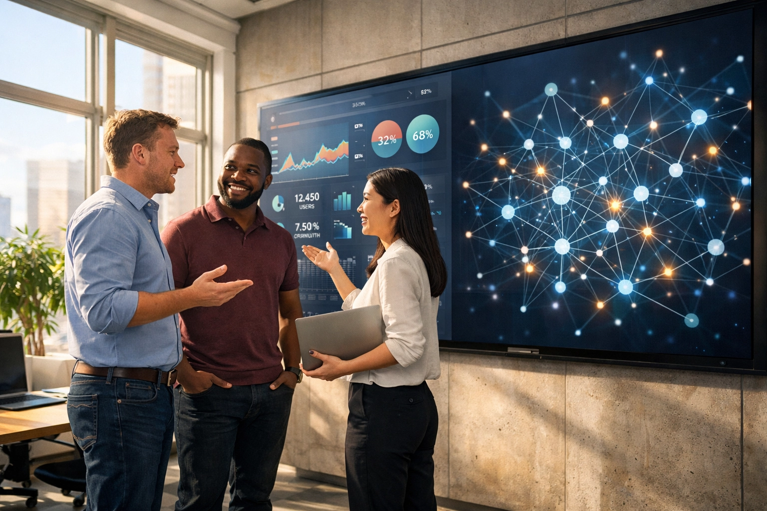 ServiceNow consulting services team analyzing autonomous data discovery and cloud infrastructure reconciliation.