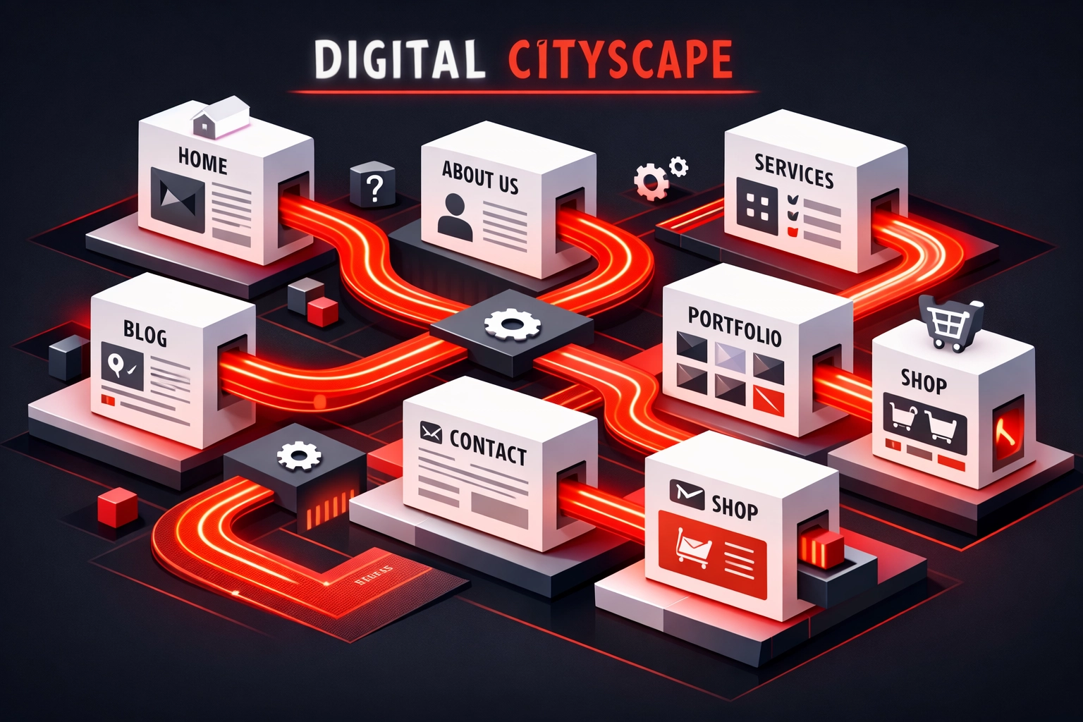 Clear website architecture showing organized page hierarchy for improved user journey and SEO.