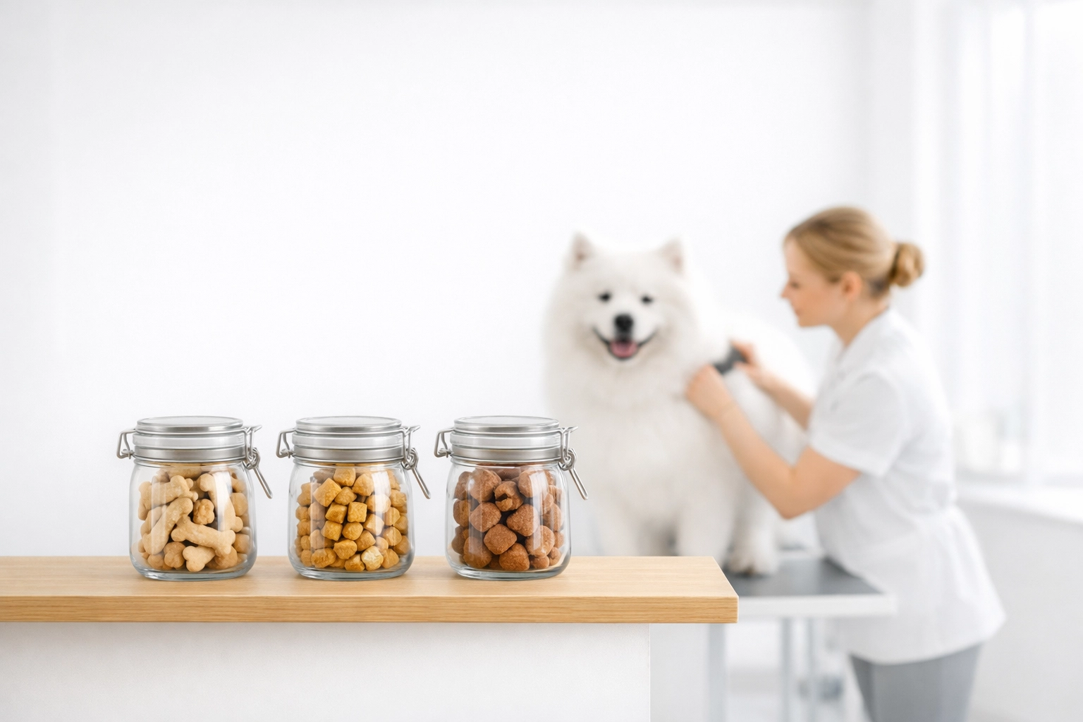A professional pet grooming studio focusing on high-quality care for employer-backed pet benefits.