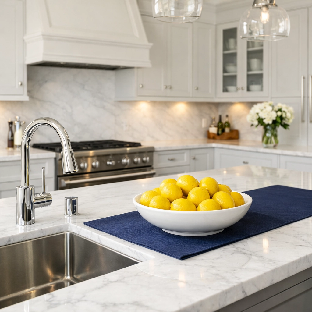 Sparkling clean kitchen surfaces following a professional deep cleaning in Shrewsbury MA.