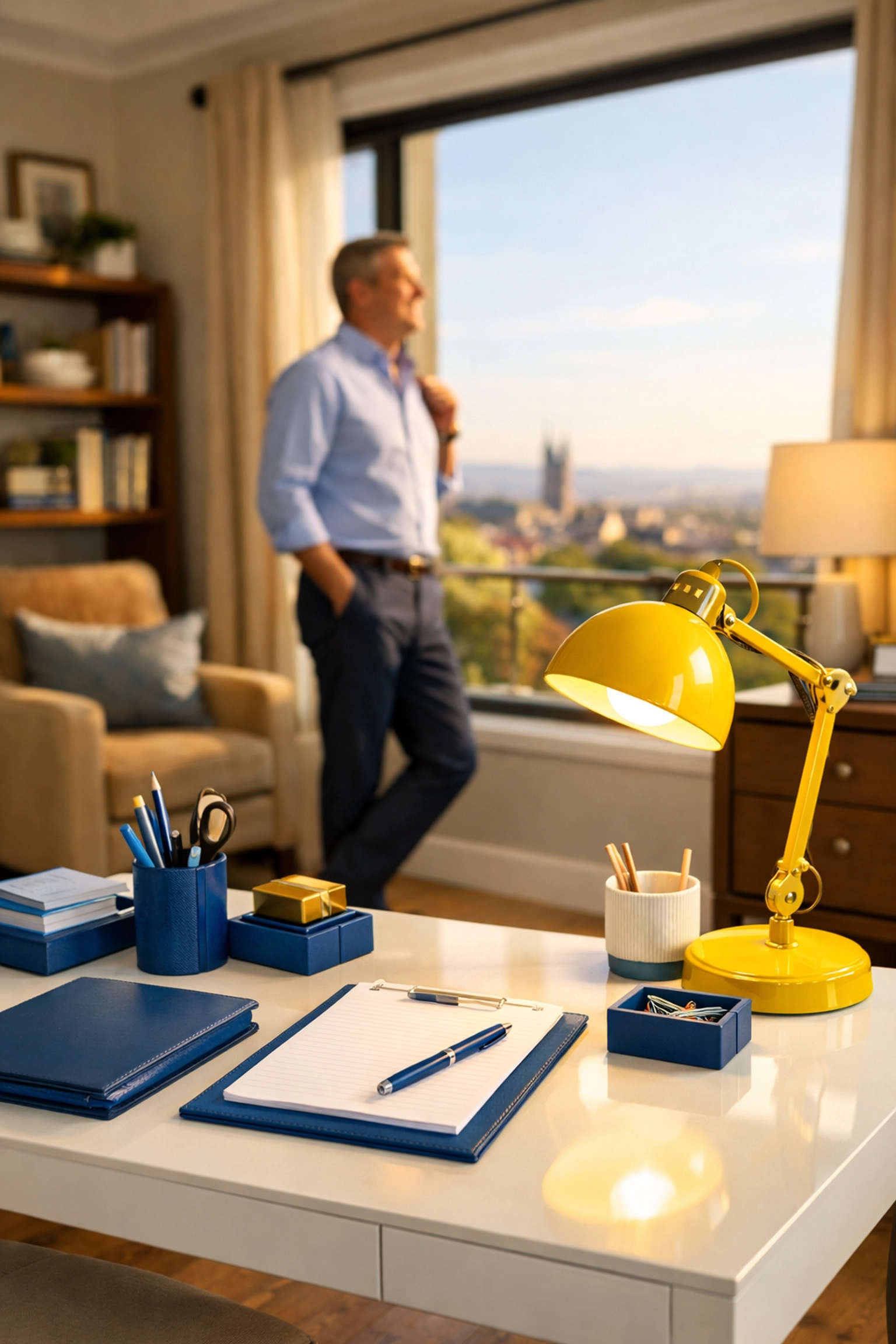 High-end home office for a professional using reliable house cleaning Worcester MA.