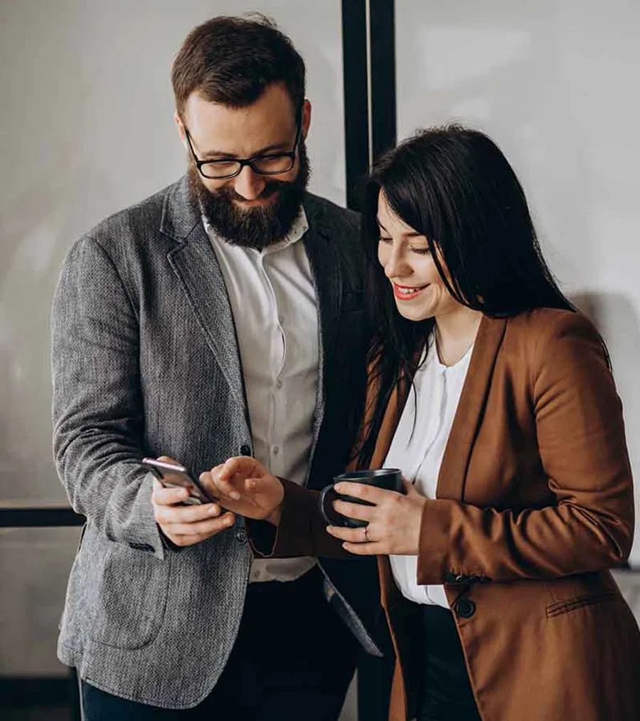 Consultants reviewing complex ownership and strategy data