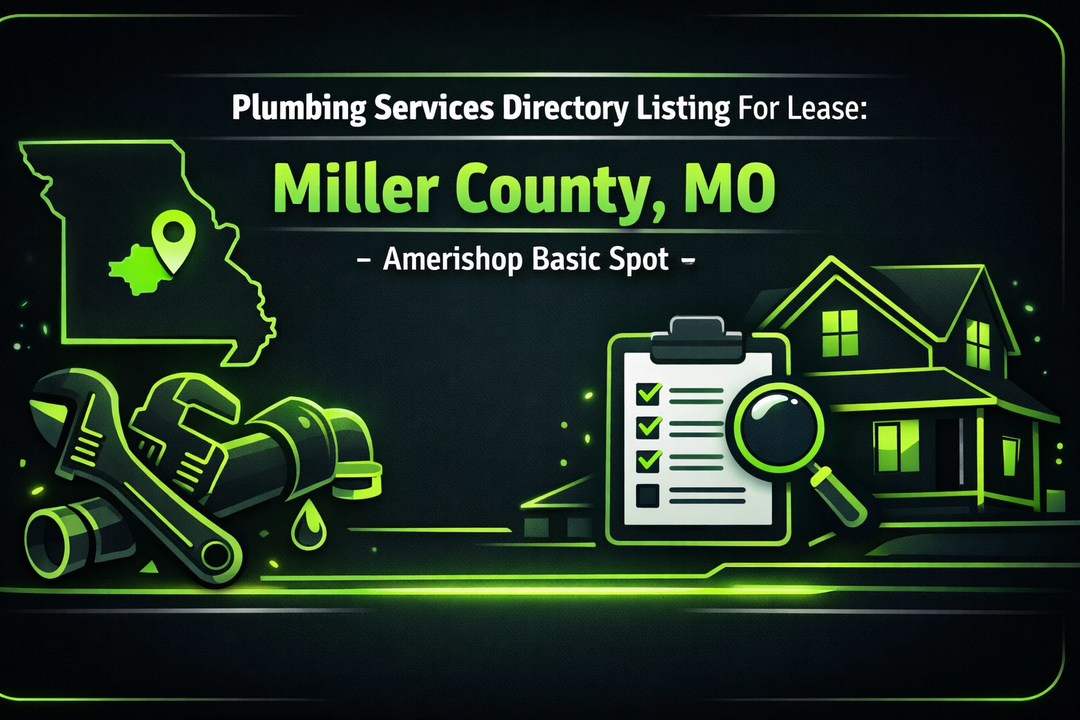 [HERO] Plumbing Services Directory Listing For Lease: Miller County, MO - Amerishop Basic Spot