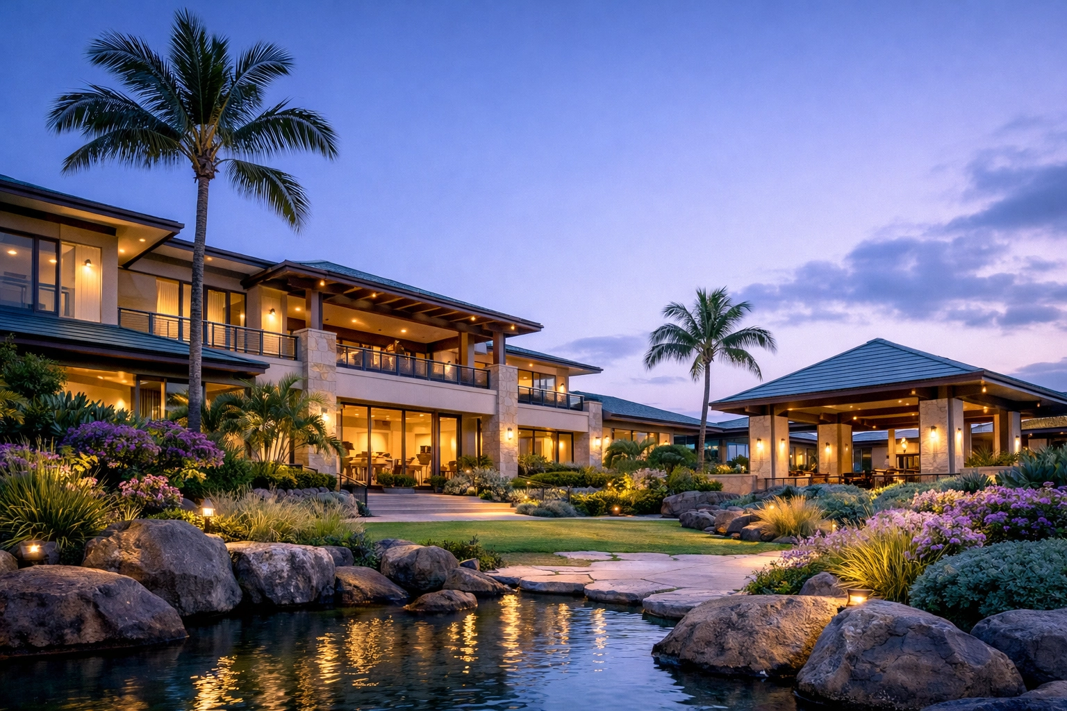 Modern Hawaii resort exterior reflecting reliable commercial refrigeration and HVAC management.