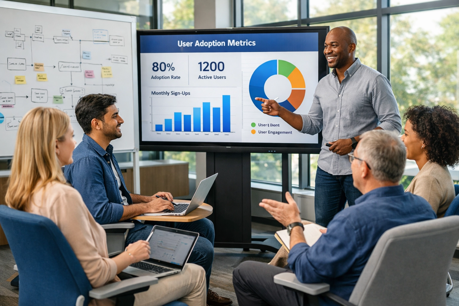 ServiceNow implementation partner training session for user adoption and change management