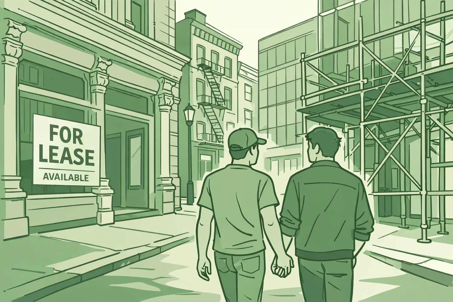 Two men walk through changing Soho as gentrification threatens historic LGBTQ+ venues