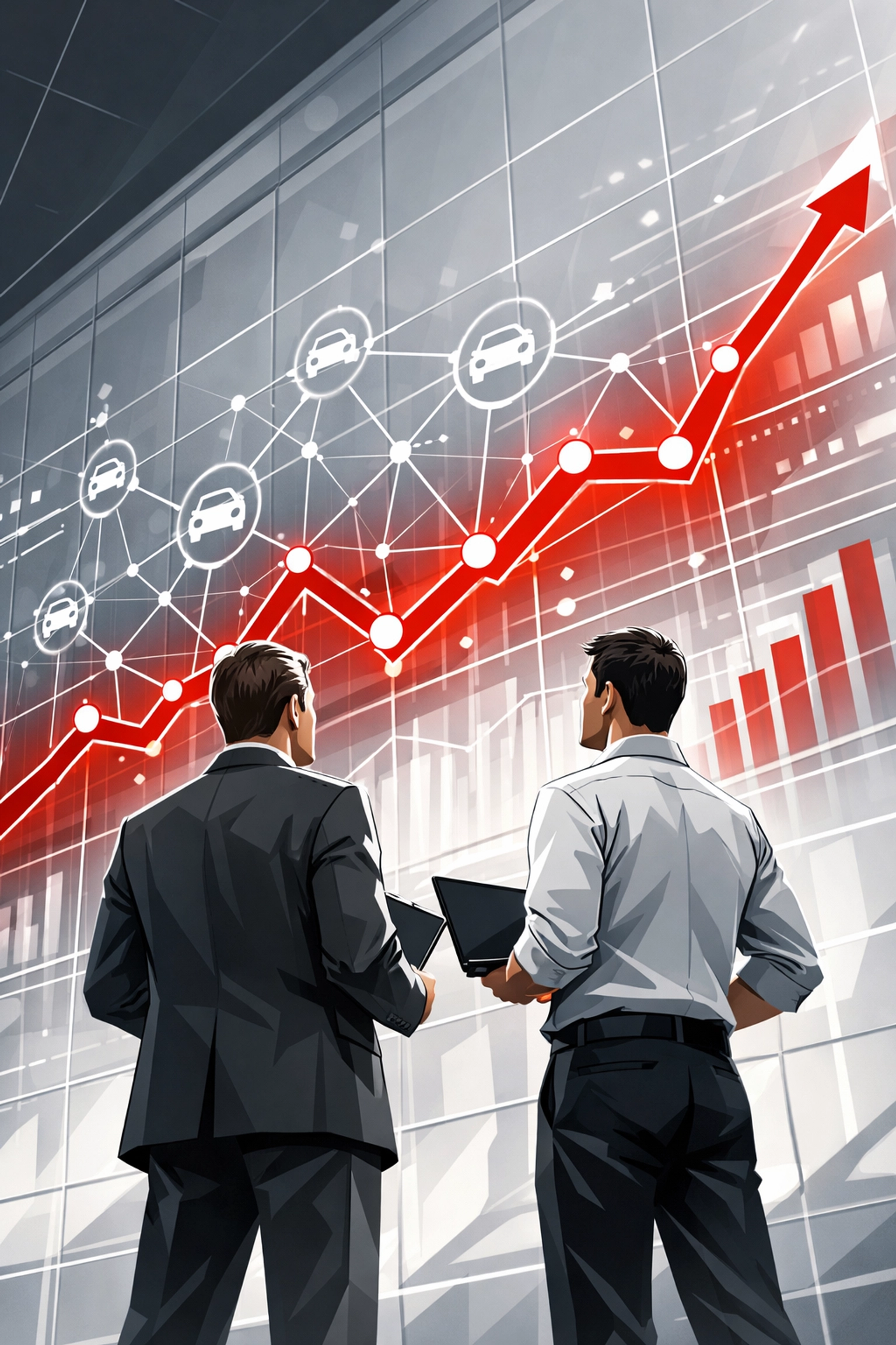 Professional partnership showing dealership data analysis to turn automotive recalls into revenue.