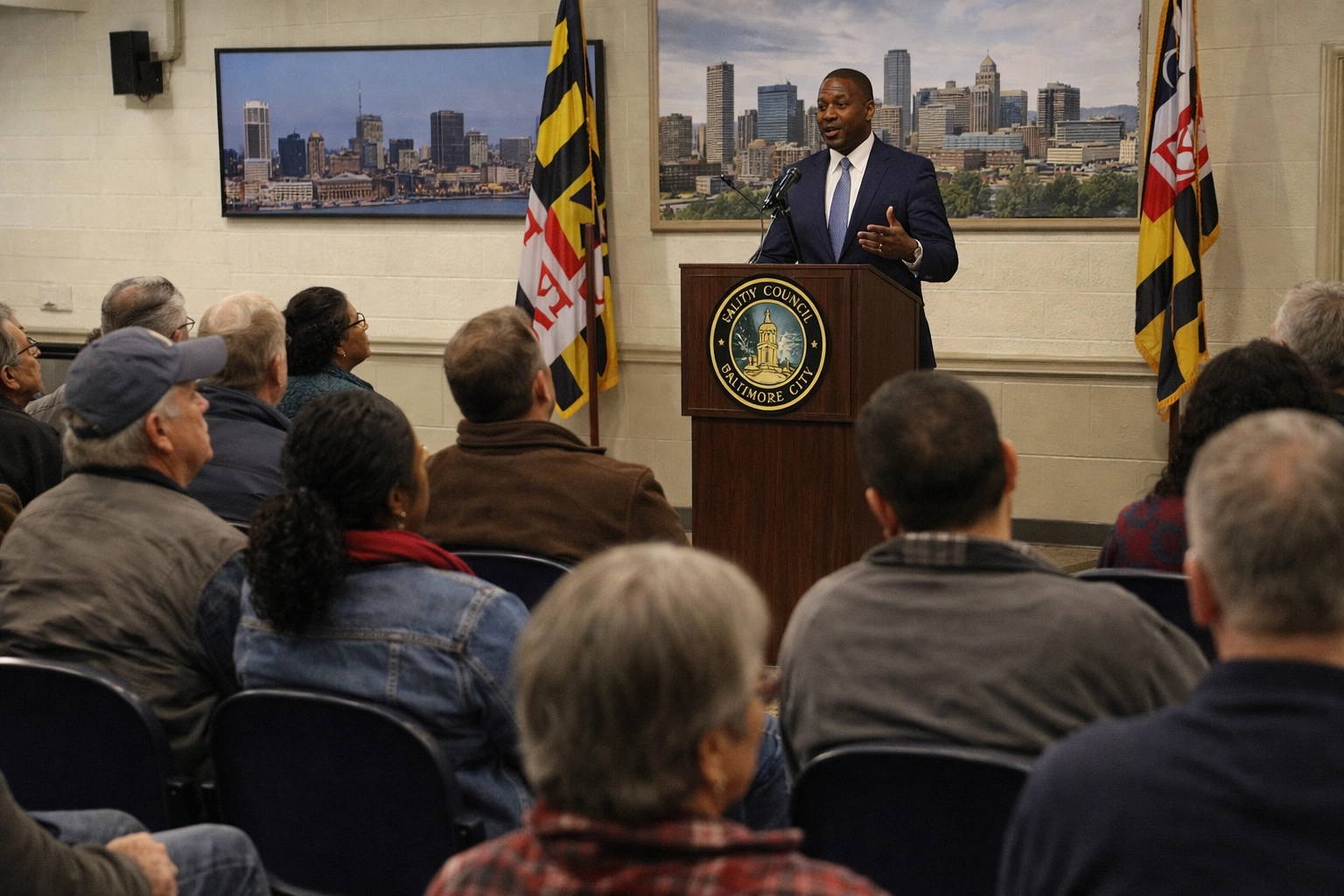 Baltimore County residents engaged at town hall meeting discussing public safety issues