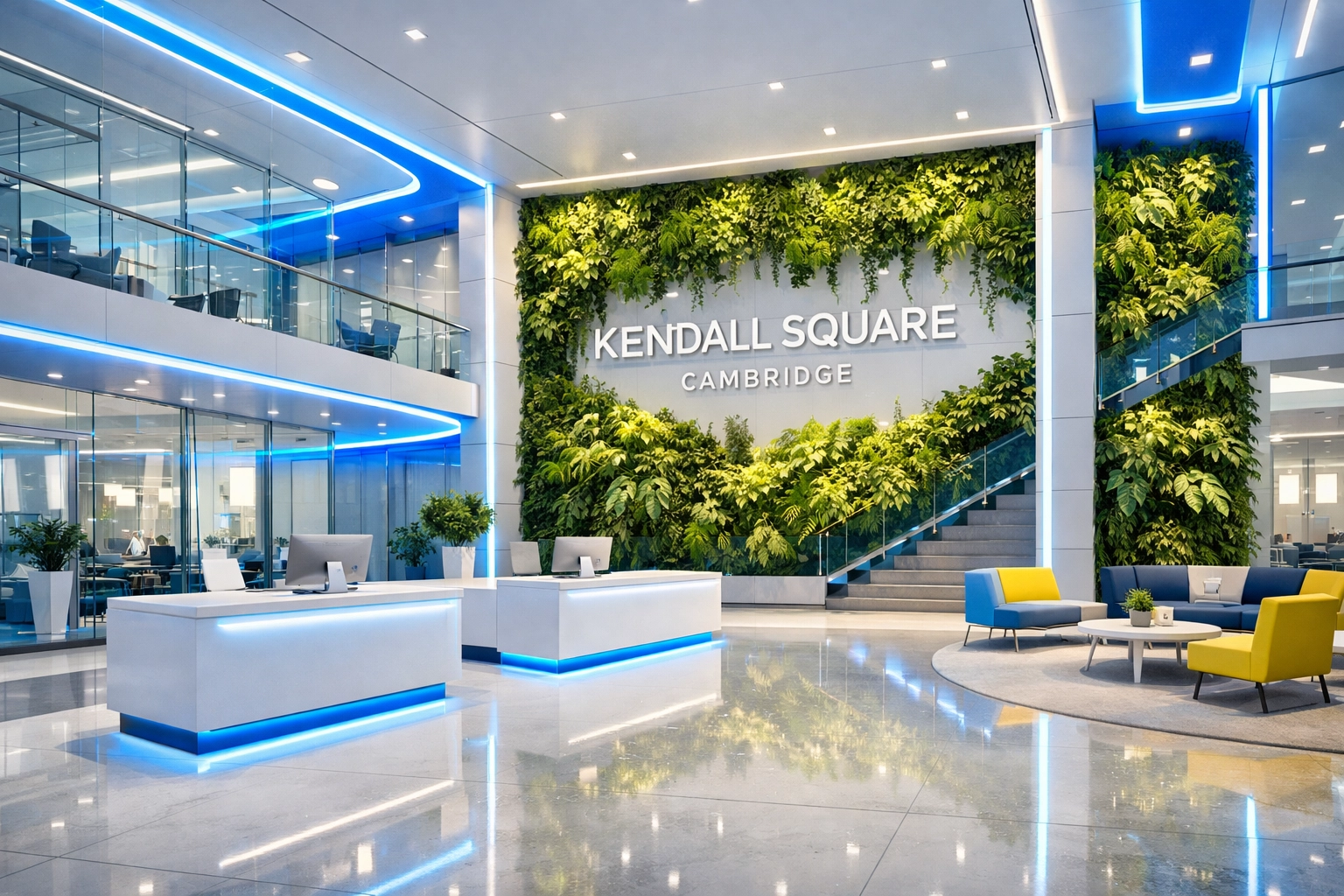 Pristine office cleaning for a modern tech workspace in Kendall Square Cambridge MA.