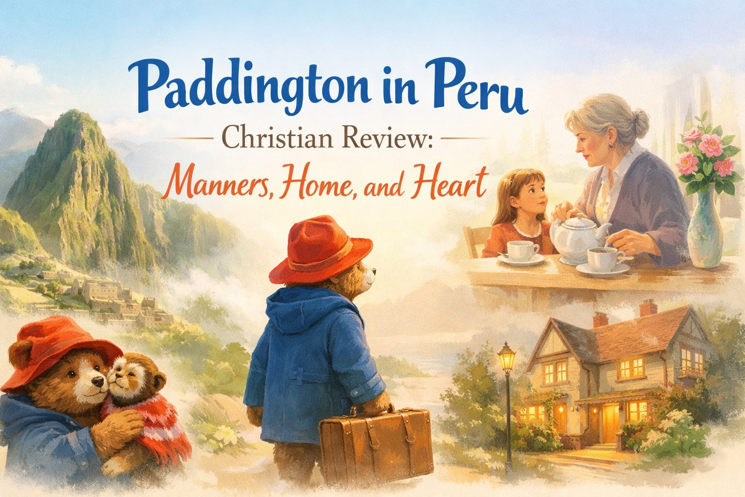 Paddington Bear is back, and this time he's swapping London marmalade sandwiches for Peruvian adventures. But before you load up the minivan for family movie night, let's talk about what Christian parents actually need to know about Paddington in Peru  (2025). Spoiler alert: this isn't just another kids' flick. It's actually packed with some surprisingly deep messages about family, sacrifice, and where we truly belong.  Christian Safety Rating: ★★★★☆ (4/5 Stars)  Let's cut straight to what matters most: Is this safe for your kids? The good news? Paddington in Peru  earns a solid 4 out of 5 stars on the Christian safety scale. It's a PG-rated family film that respects your values while delivering genuine entertainment.  Red Flag Count  Here's the breakdown parents are looking for: Curse Words:  0 (You read that right, zero!) Nudity/Sexual Content:  0 Graphic Violence:  0 Frightening Scenes:  2-3 mild moments (jungle dangers, ancient curses mentioned) Supernatural Elements:  3-4 instances (ghosts, mystical references, all explained naturally by the end) Rude Humor:  2-3 moments (typical kid-friendly silliness) The only reason this isn't a full 5-star rating? There are some mildly spooky elements involving jungle legends and flashback scenes showing how ancestors met their end (depicted humorously, not graphically). If your littles get spooked easily by ghost stories or mysterious ancient curses, you might want to prep them first.  What's the Movie Actually About?  Paddington receives a mysterious letter suggesting his beloved Aunt Lucy is missing from the Home for Retired Bears in Peru. The Brown family, who've honestly been drifting apart in their comfortable London routine, drops everything to help him search for her. What starts as a rescue mission becomes something much deeper: a journey about identity, belonging, and what it truly means to be home. The setup hits differently when you realize how relatable it is. The Browns have fallen into that trap so many families know too well, living under the same roof but leading separate lives. Sound familiar? Yeah, thought so.  The Christian Message You Didn't Know You Needed  Here's where Paddington in Peru  gets surprisingly profound. The entire film echoes Matthew 6:21: "Where your treasure is, there your heart will be also." Every character faces a choice between chasing gold (literally, there's a whole El Dorado subplot) or choosing people. And spoiler alert: the ones who choose love over loot end up way better off. Paddington himself wrestles with dual identity. "Peru is where I'm from, but the Brown family is where I belong," he realizes. If that doesn't sound like the Christian concept of adoption into God's family, I don't know what does. We're not defined by our origins, we're defined by who claims us and who we choose to claim in return. The film never gets preachy about it (which is honestly refreshing), but the parallels are crystal clear: we're adopted through grace, welcomed into a family we didn't earn our way into, transformed by love rather than merit.  Paddington as a Walking Fruit-of-the-Spirit Display  Let's talk about our marmalade-loving hero for a second. Paddington essentially embodies Galatians 5:22-23 throughout the entire movie. We're talking patience when things go sideways, kindness to everyone (including people actively trying to stop him), gentleness under pressure, and self-control when he's got every reason to snap. The most convicting part? He refuses to speak ill of anyone . Even the antagonists. Even when they're clearly wrong. He just... doesn't do it. When's the last time you watched a kids' movie where the protagonist demonstrates that level of grace? Exactly. His unwavering belief in people's goodness, even when they don't deserve it, mirrors the kind of radical faith we're supposed to have. Not naive, just genuinely hopeful about humanity because he's seen what love can do.  The Brown Family Gets Real About Sacrifice  Mrs. Brown, Mr. Brown, and the kids don't just talk a good game about loving Paddington, they show up . They leave their comfortable London life, board a plane to Peru, and trek through jungles to help him find his aunt. That's not just plot convenience. That's what being "the hands and feet of Jesus" actually looks like in everyday life. No dramatic pronouncements, no heavenly choir, just radical loyalty in action. The film quietly asks: When someone you love needs you, are you willing to drop everything? Your comfort, your routine, your plans? The Browns answer yes, and it transforms them. Their journey isn't just geographical: it's spiritual. They rediscover each other while searching for Aunt Lucy. They remember what matters while navigating literal and figurative wilderness.  That Redemption Arc Though  Without spoiling too much, there's a character called the "Reverend Mother" who starts the film chasing treasure like a Peruvian Indiana Jones gone wrong. By the end? She's actually serving in a convent after the Church offers her forgiveness with one condition: genuine service as penance. This isn't some cheap "bad person says sorry and walks away" moment. It's full-circle redemption. She had to abandon greed, embrace humility, and commit to a life of service. The transformation sticks because she chooses  community and purpose over self-interest. It's basically the gospel in miniature: grace is offered, but it transforms us. We don't just get a free pass: we become new creations who want to serve rather than take.  Spiritual Easter Eggs  For those keeping track, the film includes some lovely Catholic symbolism that never feels forced: A nun character wears a visible cross and rosary Mrs. Brown receives a St. Christopher medallion (patron saint of travelers: perfect for the journey ahead) The Browns actually pray  for a miracle during a tense moment One character makes the sign of the cross in a moment of genuine faith These aren't ham-fisted "look how Christian we are" moments. They're natural expressions of faith woven into the story. It's evangelization through demonstration, not declaration.  Why This Matters for Your Family  Beyond the entertainment value (which is genuinely strong: the movie's funny, visually gorgeous, and well-paced), Paddington in Peru  gives you some excellent conversation starters with your kids: Talk about belonging:  Where do you feel most at home, and why? Is it a place or the people? Discuss sacrificial love:  When have you seen someone in our family put others first? What did that look like? Explore identity:  How do we balance where we came from with who we're becoming? Consider redemption:  Can people really change? What does true repentance look like? The film doesn't hand you answers: it invites discussion. And honestly, that's way more valuable than a sermon disguised as a screenplay.  The Bottom Line  Paddington in Peru  is a rare gem: a genuinely entertaining family film that respects Christian values without being preachy, demonstrates faith through action rather than words, and reminds us that home isn't where we start: it's where love transforms us. It's safe for kids (with minor spooky moments to consider), rich with spiritual themes for adults to appreciate, and funny enough that nobody feels like they're being force-fed a message. Should you see it? Absolutely. Should you stay for the post-adventure family discussion? Even more absolutely. Ready for more faith-friendly movie reviews and Christian media insights? Follow Layne McDonald for weekly content that helps your family navigate entertainment with confidence and purpose. Subscribe now and never miss a review! Visit laynemcdonald.com  for more Christian perspectives on movies, media, and culture.