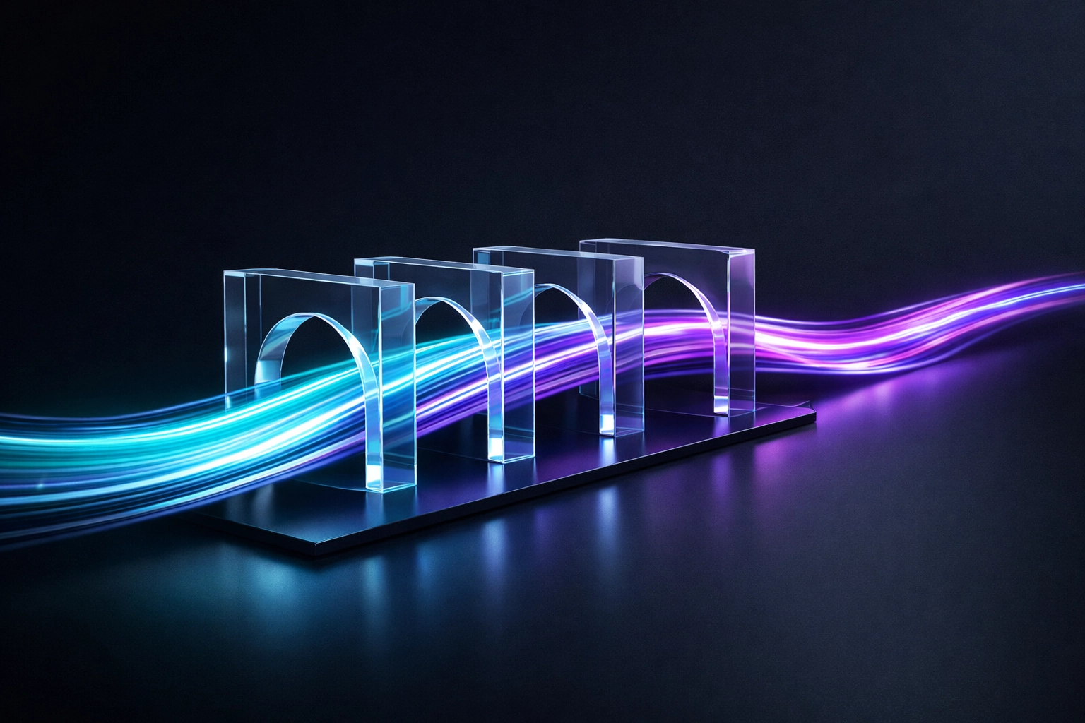AI-driven smart routing bridge showing high-speed Web3 payment data flow for efficient transaction processing.