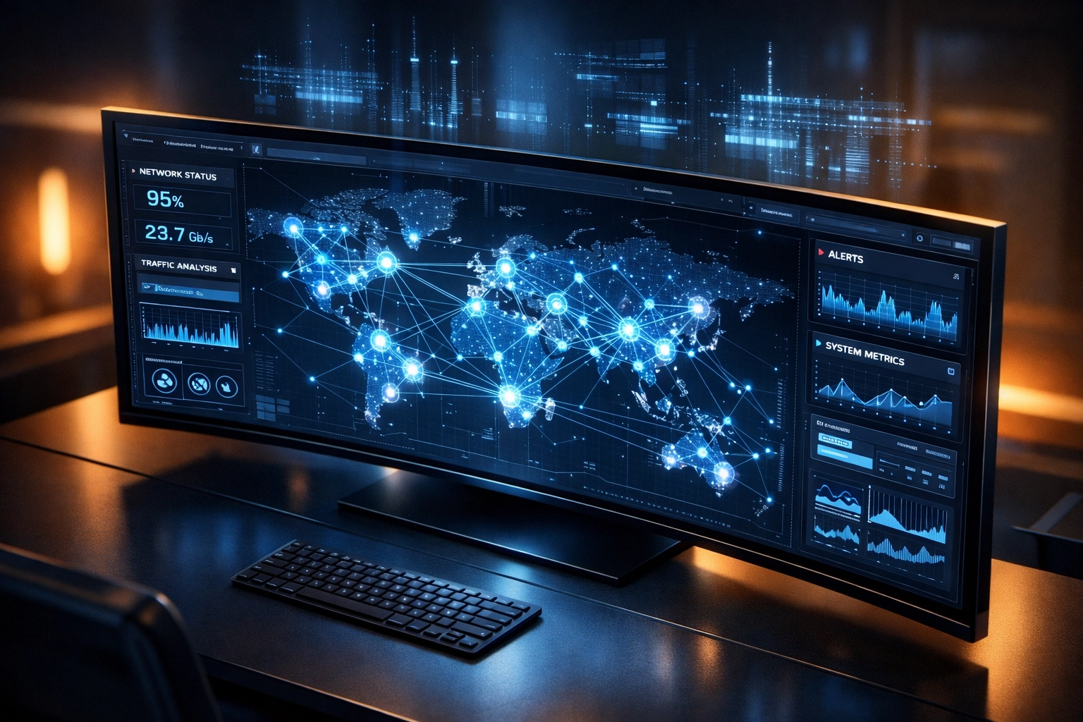 ServiceNow ITOM network discovery dashboard showing infrastructure topology and CMDB configuration items
