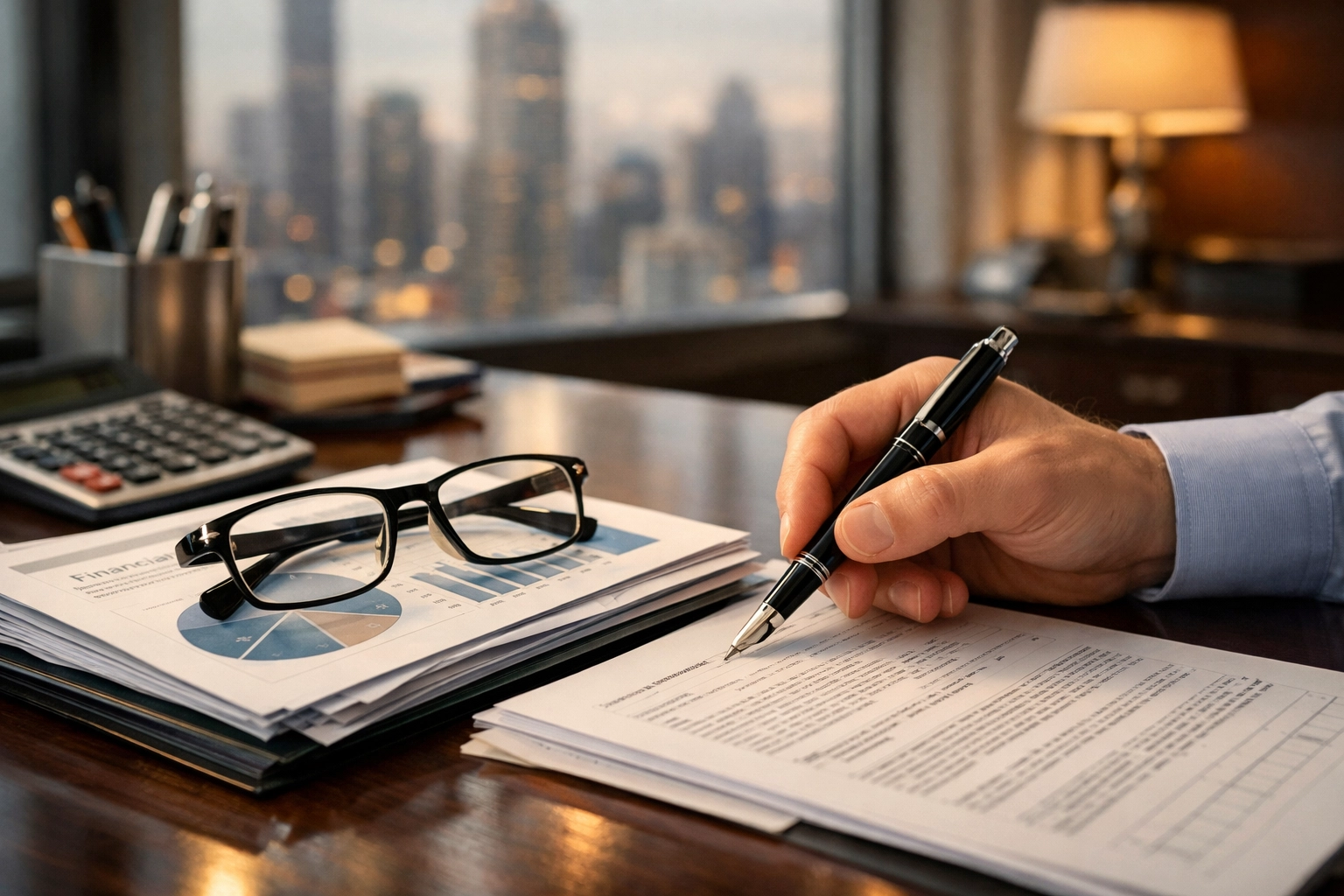 Organized accountant workspace in Washington representing technical risk management and professional liability.