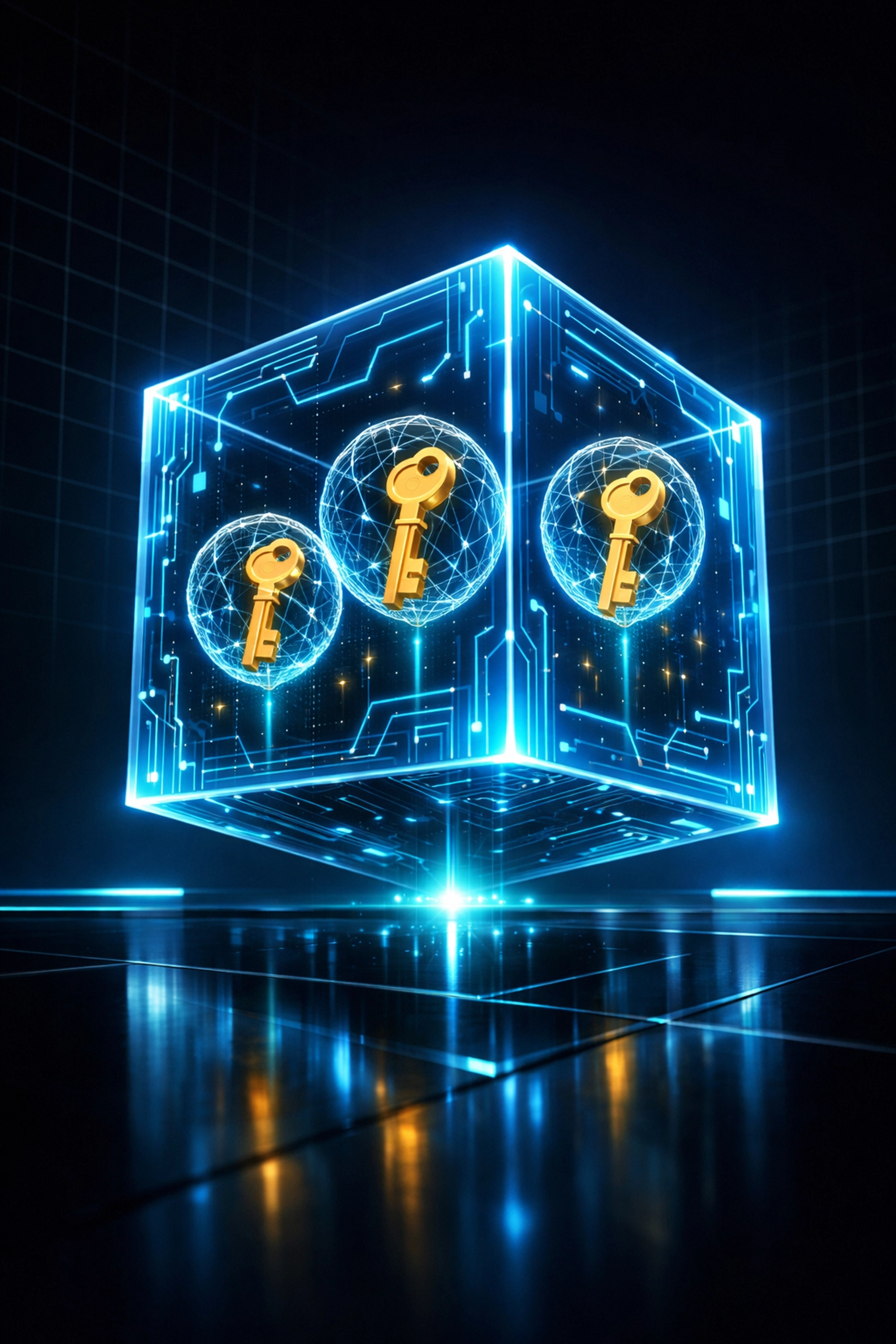 Self-custody crypto wallet security with private keys protected in digital vault for merchant accounts