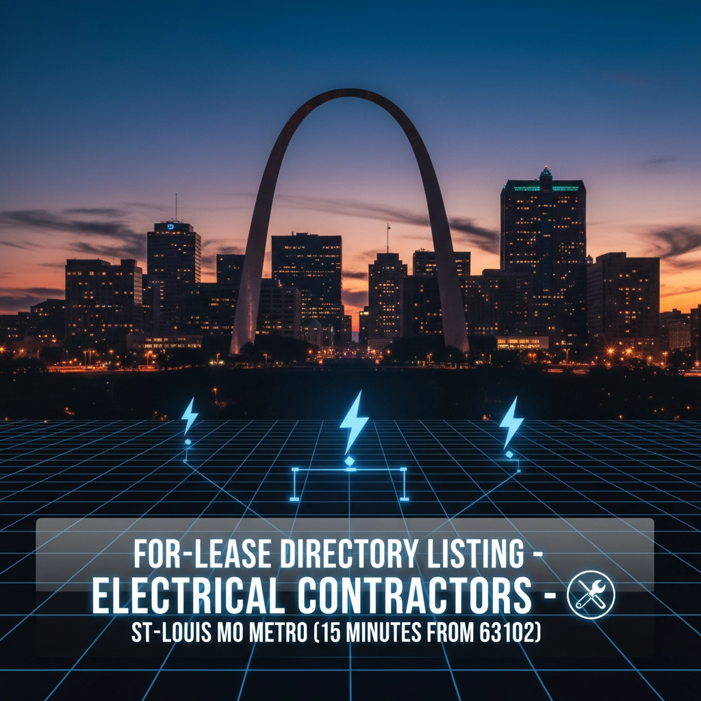 FOR-LEASE DIRECTORY LISTING – ELECTRICAL CONTRACTORS – ST. LOUIS MO METRO (15 MINUTES FROM 63102)
