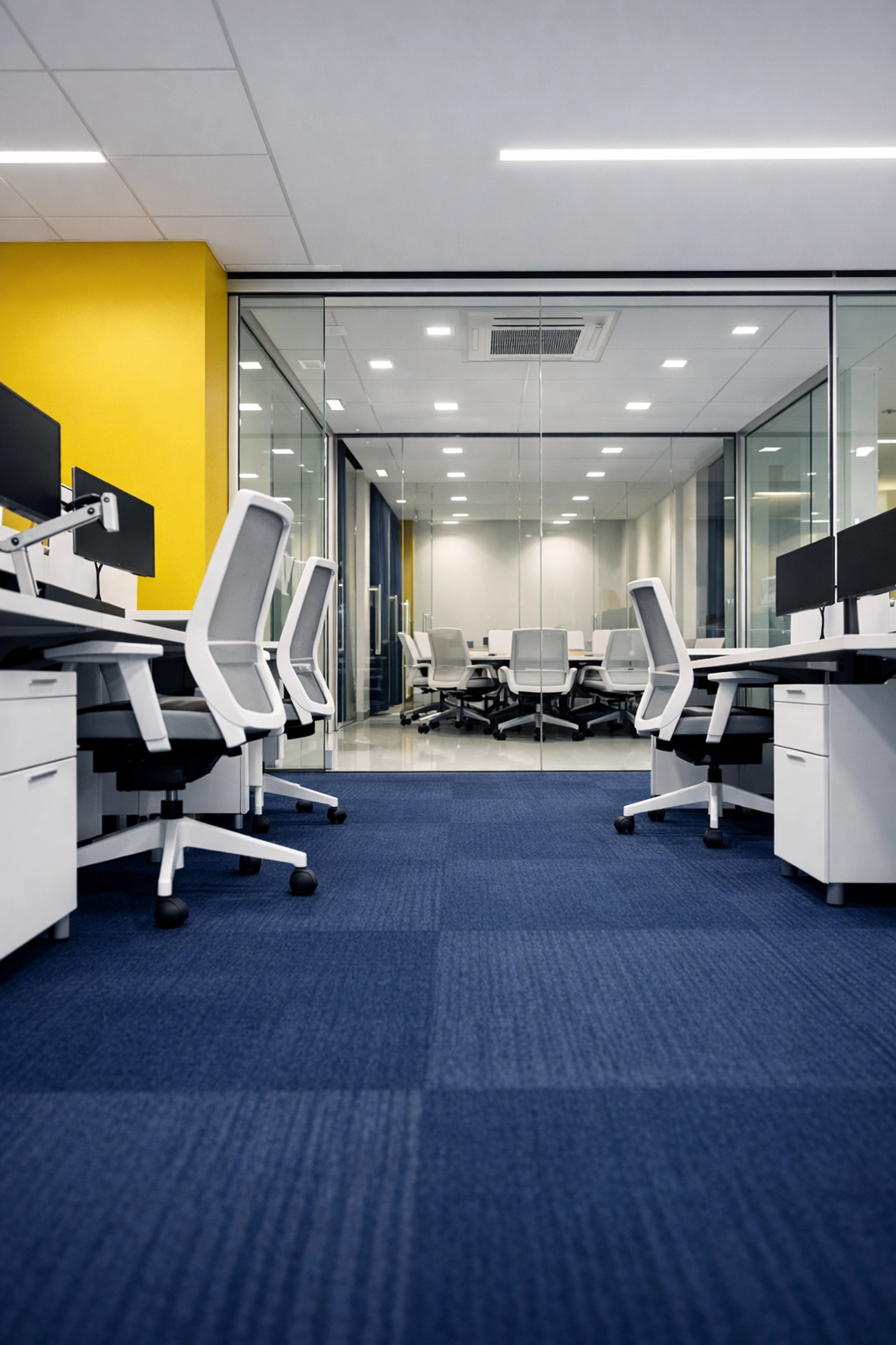 Sparkling corporate workspace following a professional office cleaning Cambridge MA service.