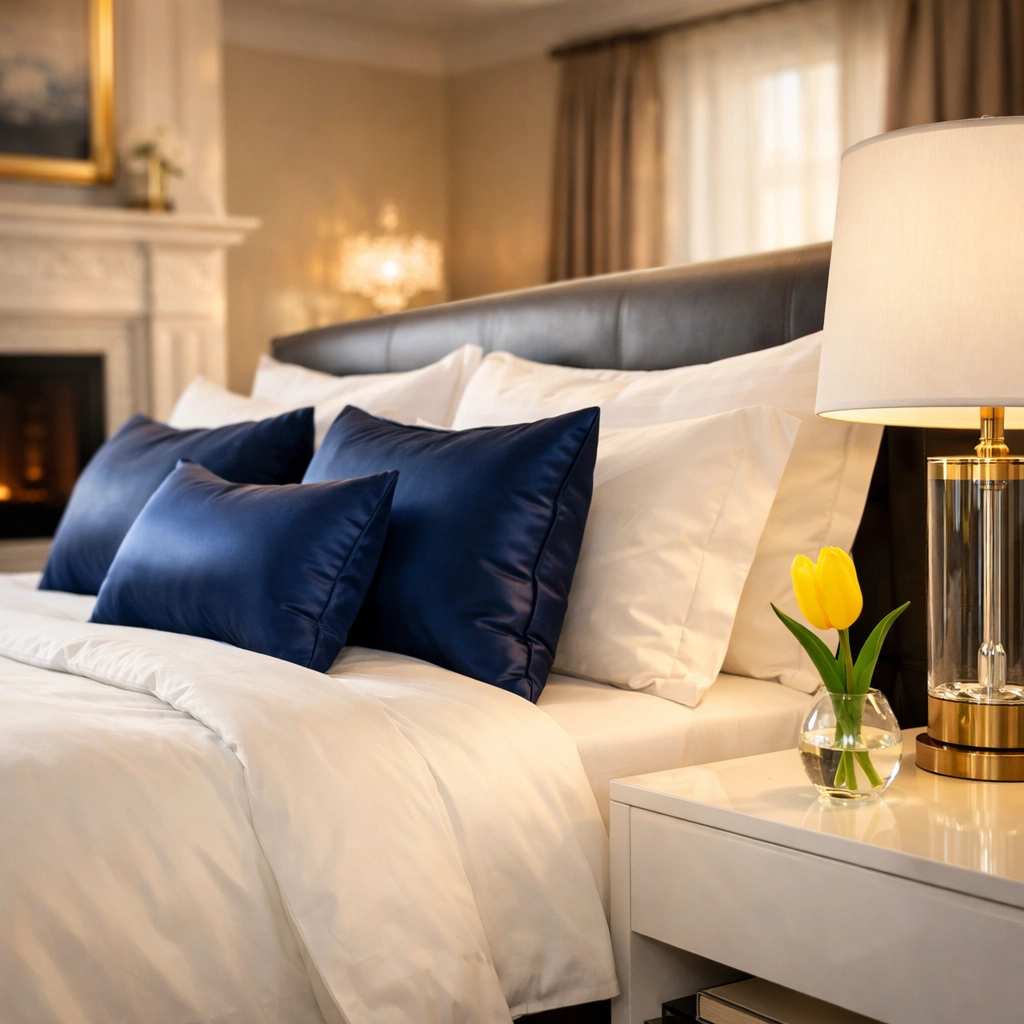 Guest-ready luxury master suite in Lexington after a professional residential estate cleaning service.