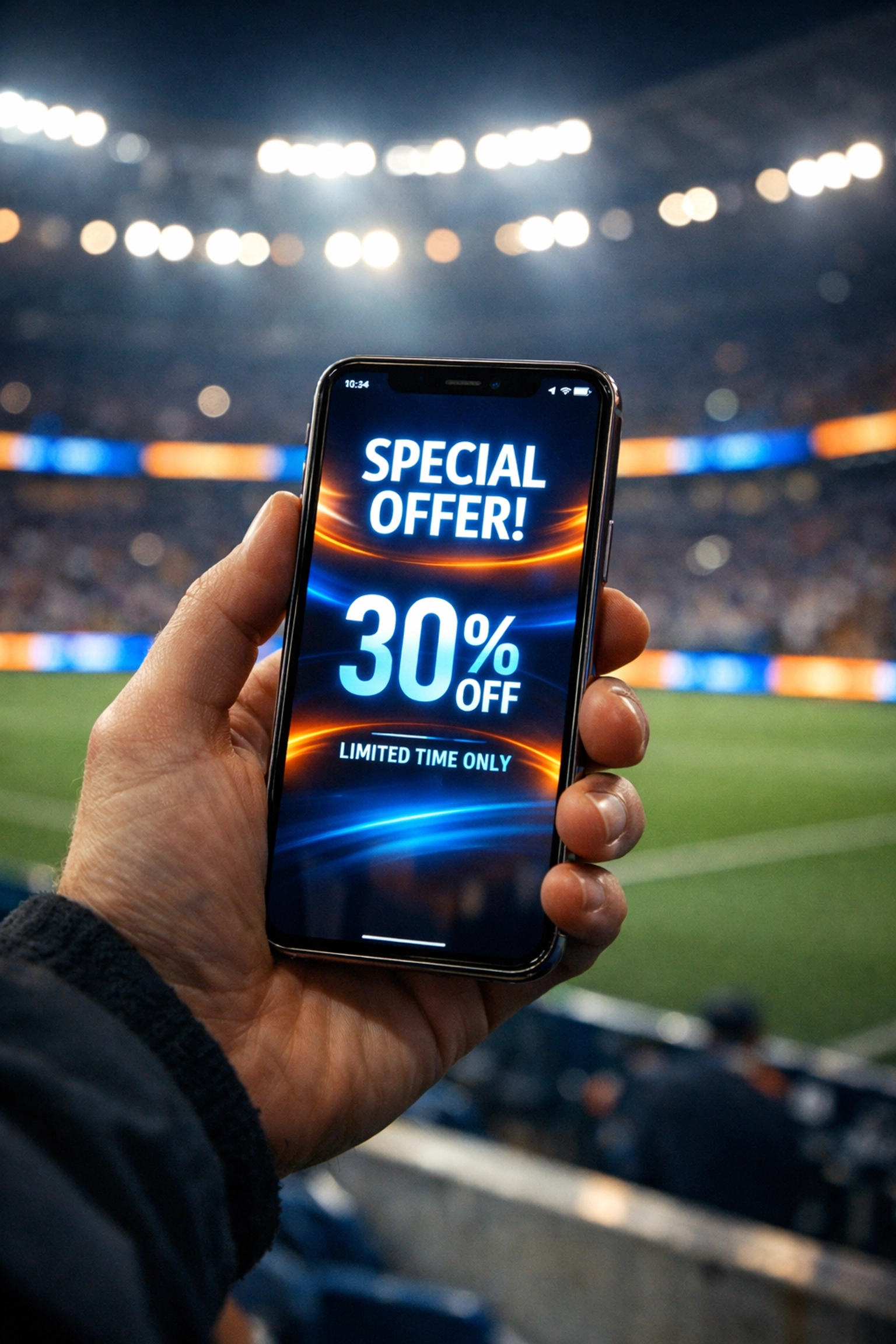 Integrated mobile marketing and stadium perimeter advertising creating a seamless fan engagement journey.