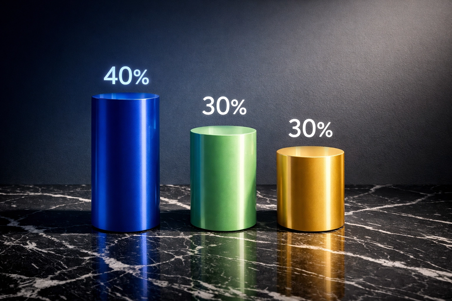 40/30/30 portfolio allocation framework showing equities, bonds, and alternative assets distribution
