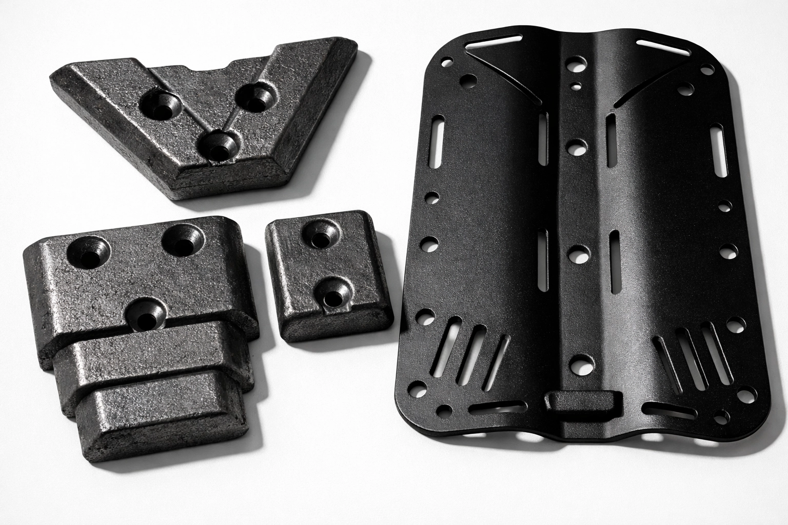 V-Weight und P-Weight Bleisysteme für Backplate zur Trim-Optimierung