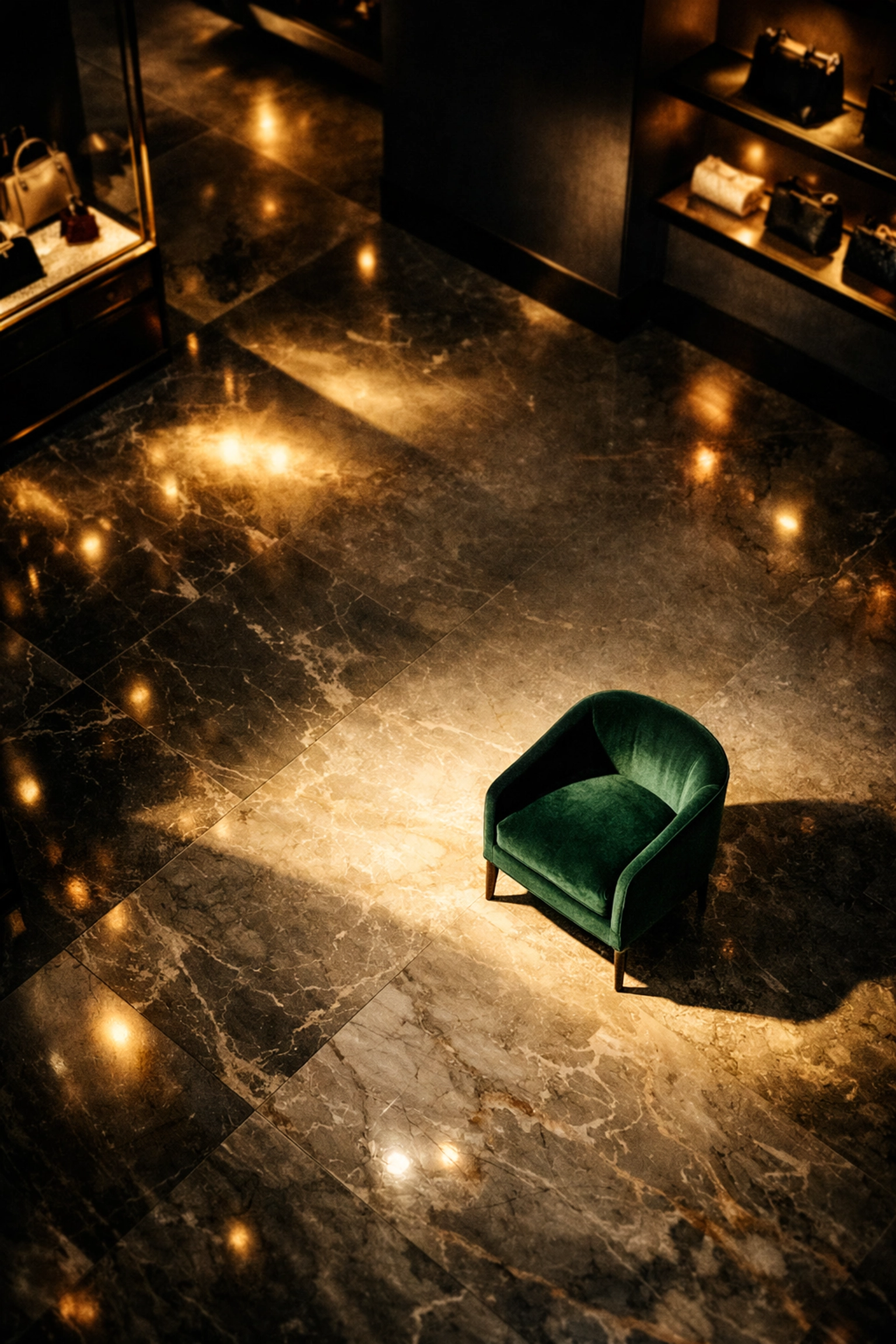 Luxury boutique interior in Dubai with intentional spacing and elegant design showcasing pacing strategy