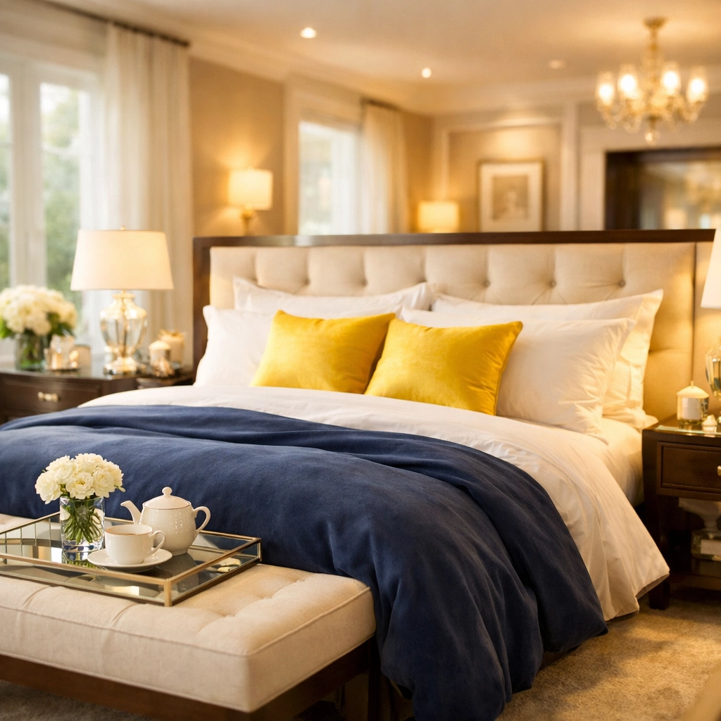 Dust-free luxury master bedroom sanctuary in Massachusetts maintained by a professional maid service Worcester.