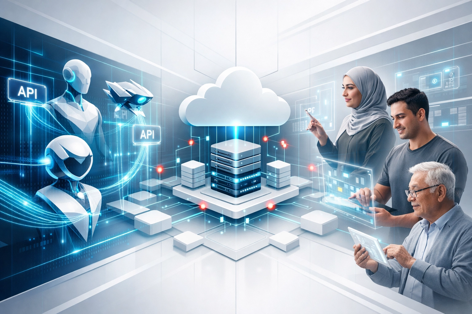 Platform modernization architecture serving both AI agents and human users simultaneously in 2026