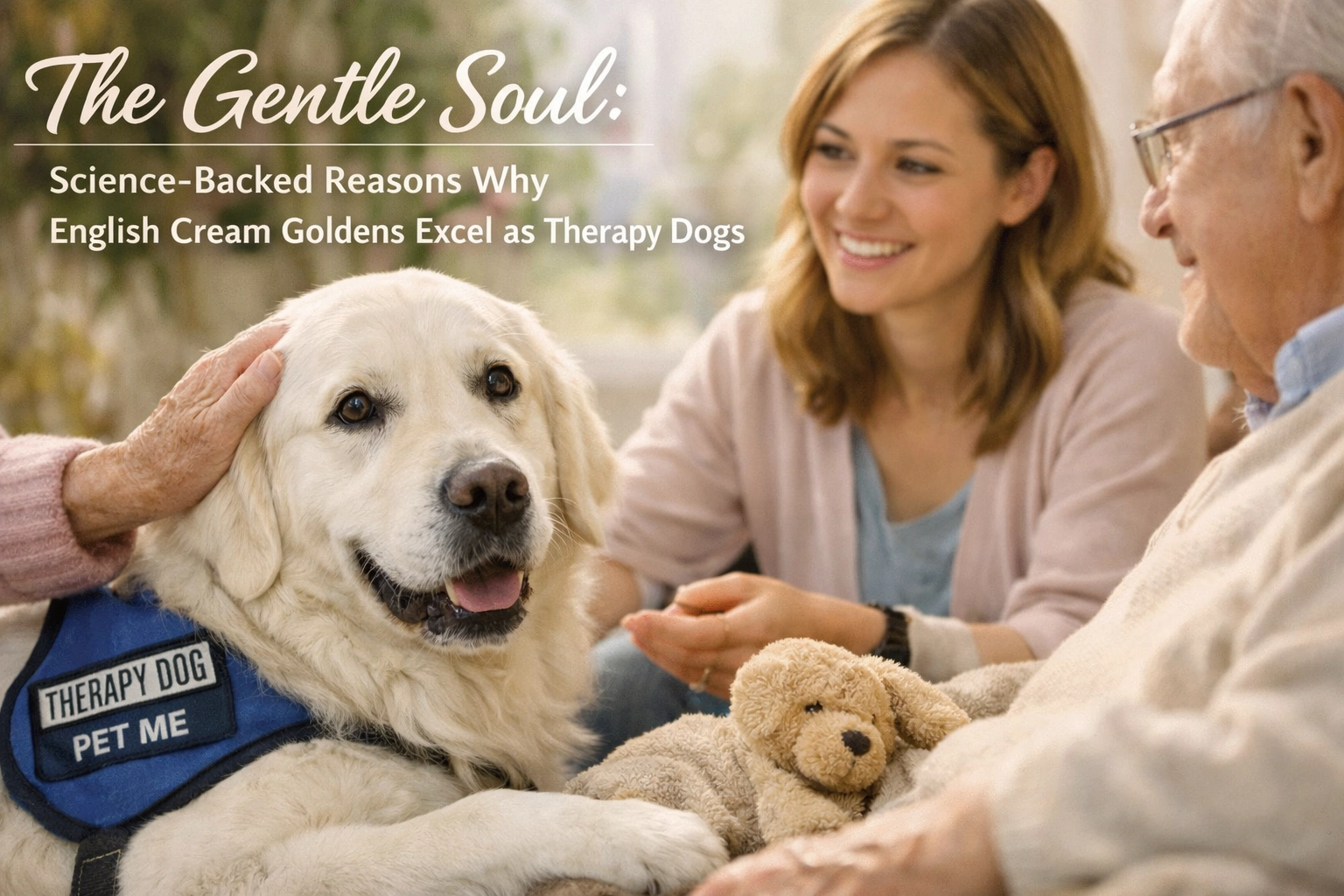 [HERO] The Gentle Soul: Science-Backed Reasons Why English Cream Goldens Excel as Therapy Dogs