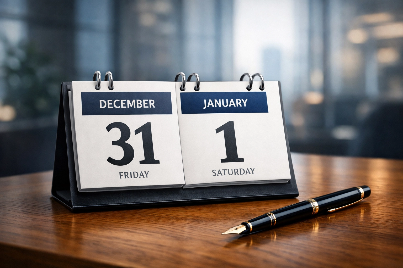 Desk calendar and pen symbolizing business preparation for April 2026 UK sick pay changes.