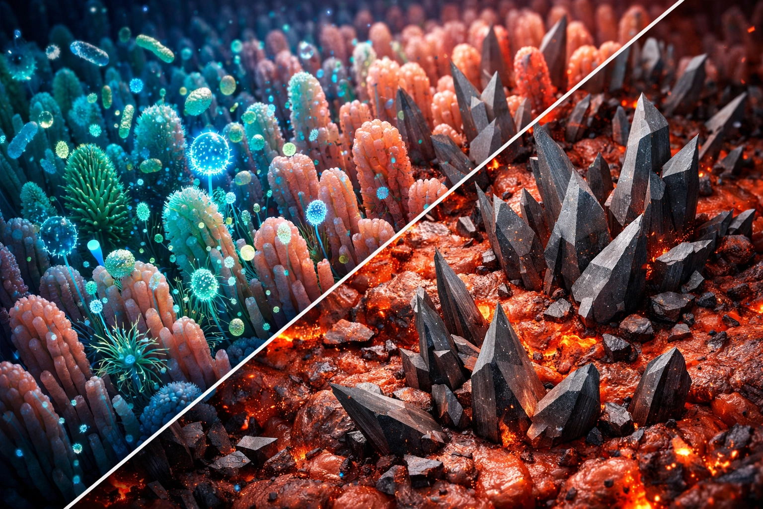 Comparison of a healthy gut microbiome and intestinal inflammation caused by ultra-processed food additives.