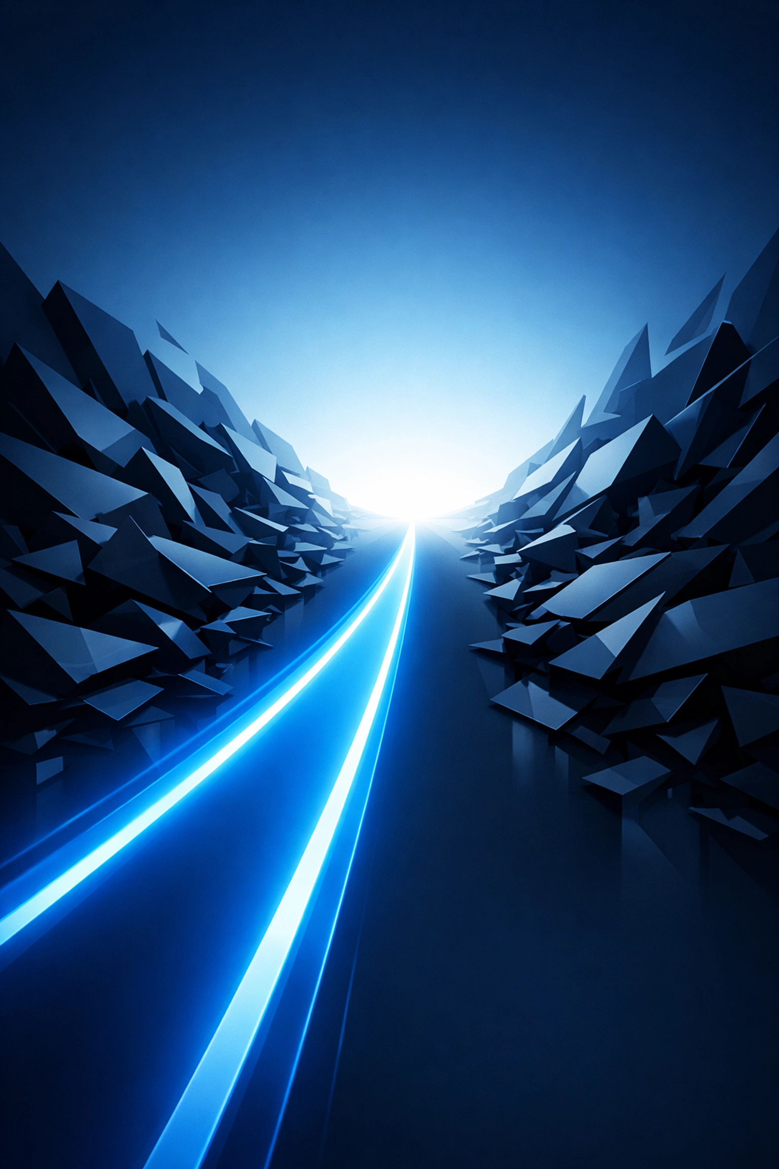 Streamlined digital pathway representing AI workflow automation and efficient business scaling.