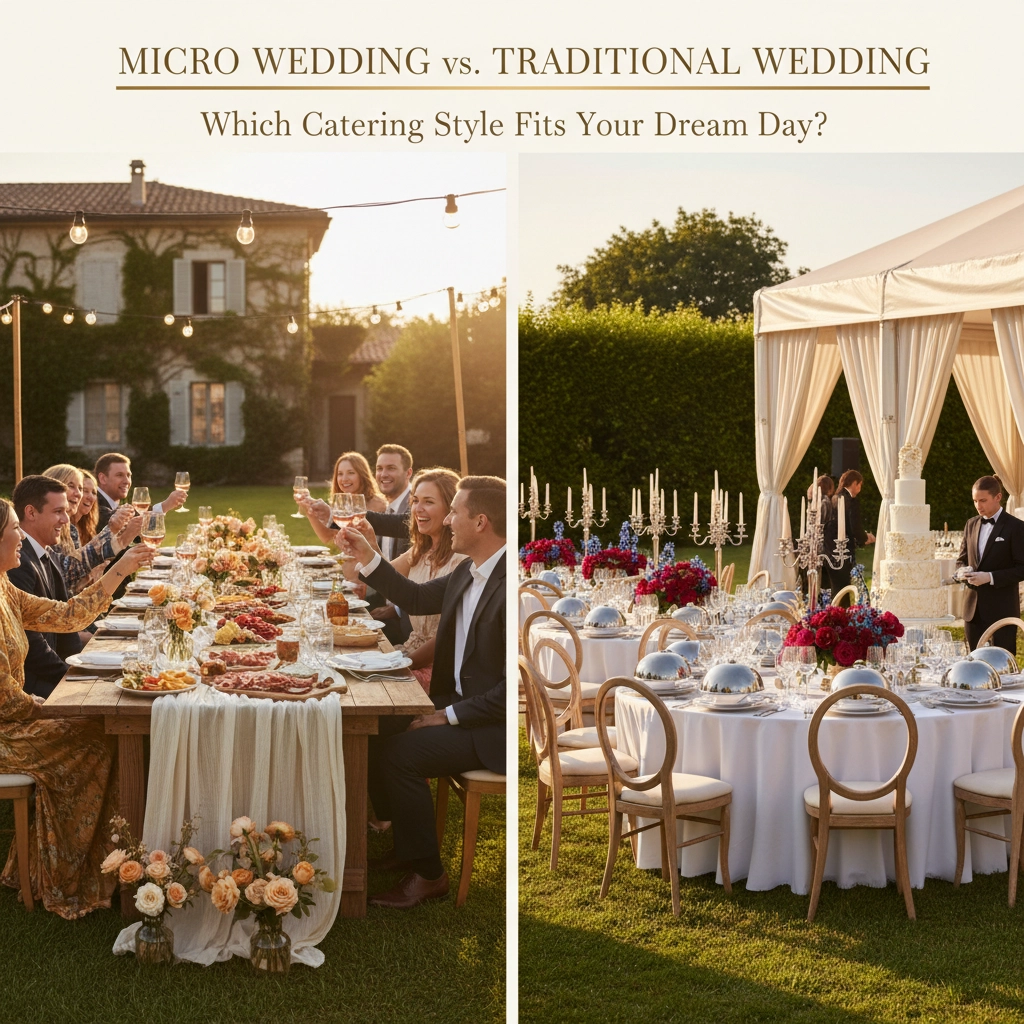 Micro Wedding vs. Traditional Wedding: Which Catering Style Fits Your Dream Day?