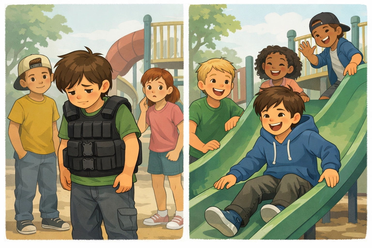 Comparison of medical weighted vest versus discreet sensory friendly hoodie for kids