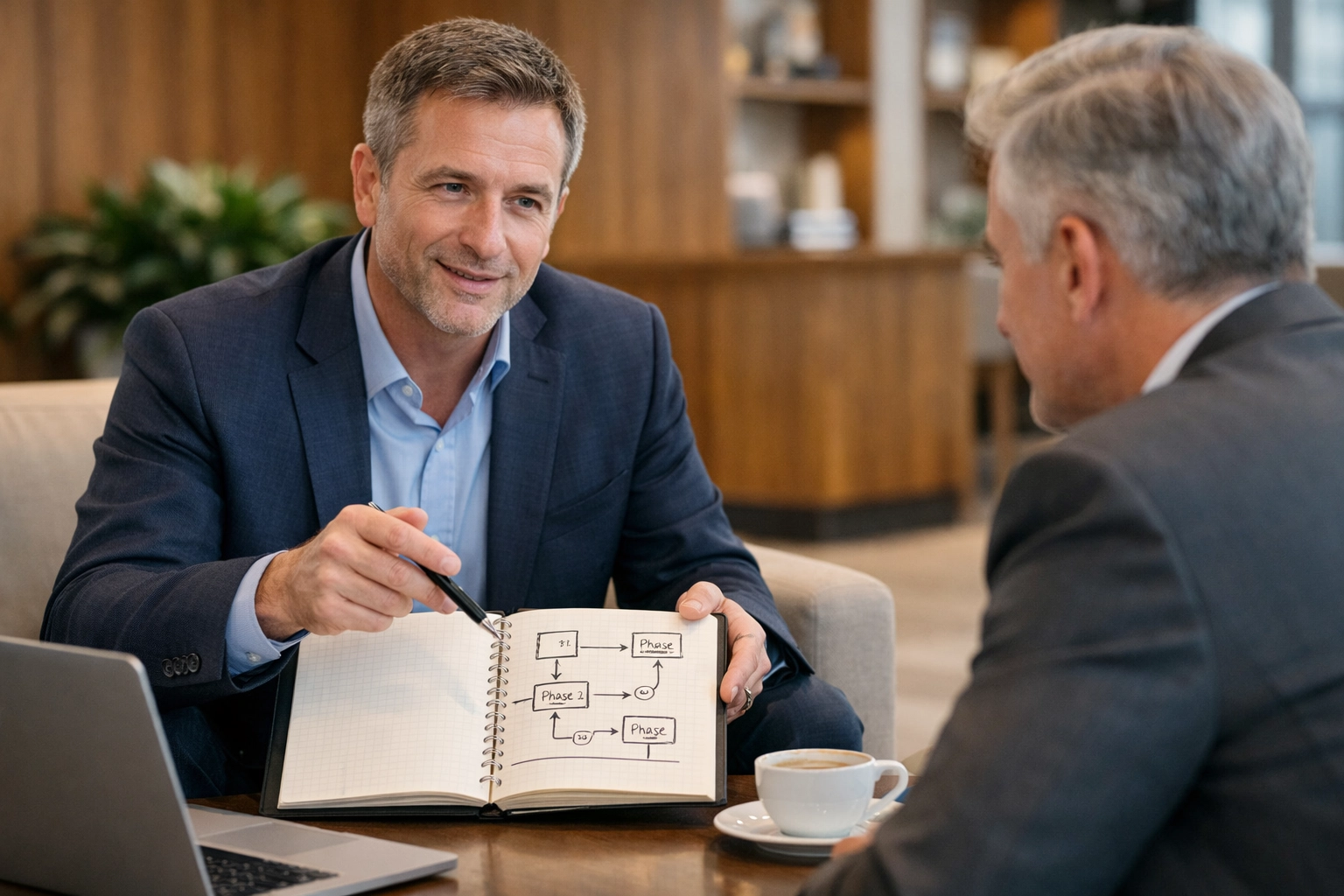 Business executive receiving ServiceNow consulting services for a strategic ROI audit and license management.