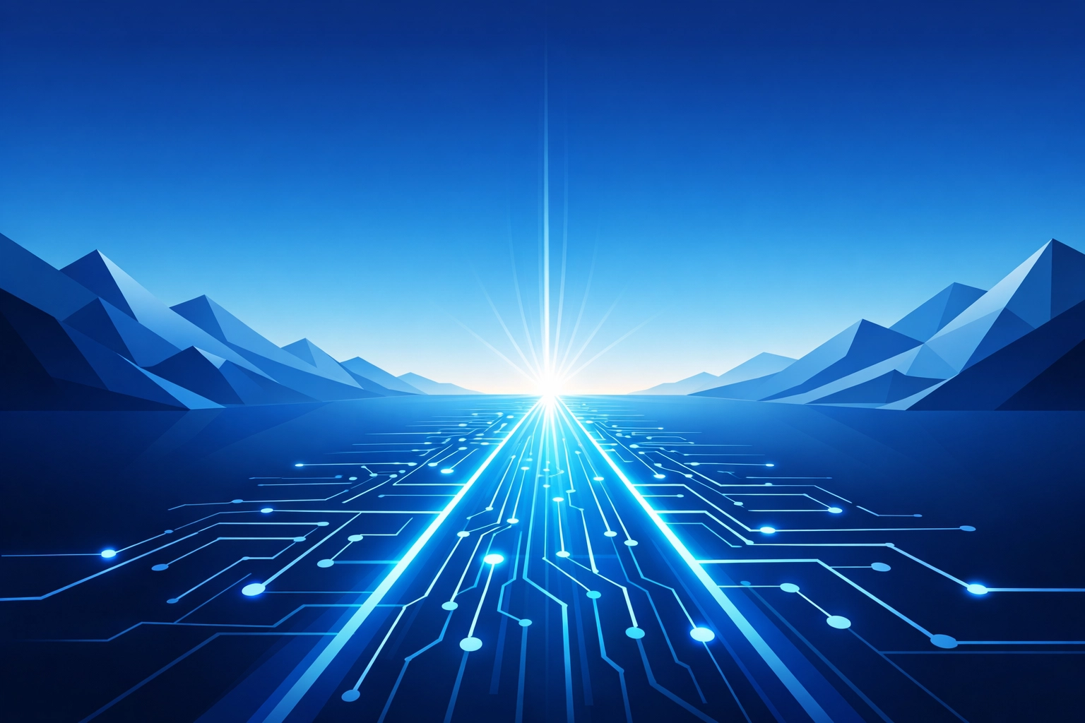 Futuristic circuit pathway representing a strategic roadmap for innovation in the global payment landscape.
