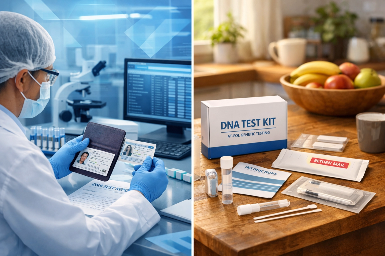 Comparison of legal paternity test facility versus at-home DNA testing kit