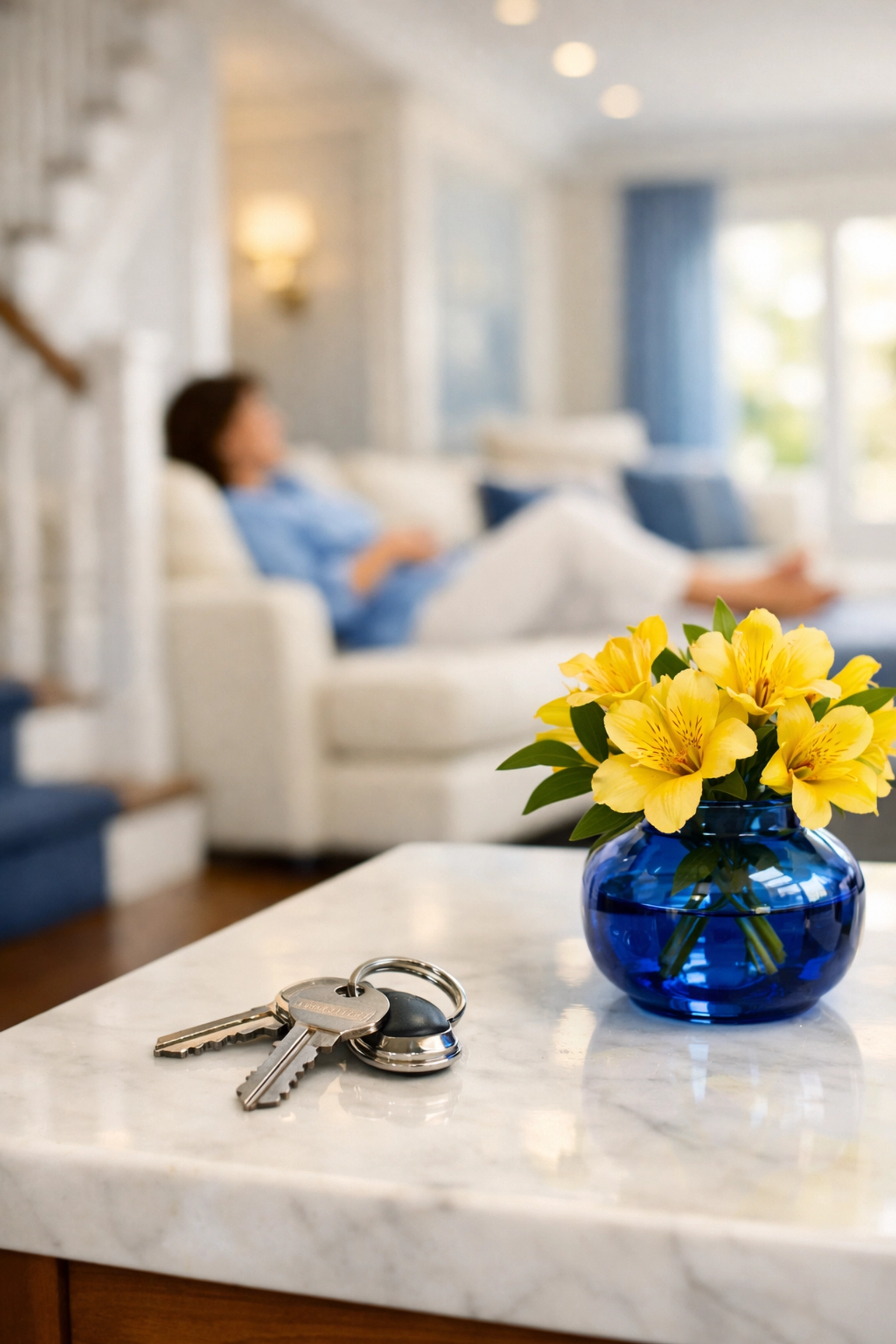 Organized luxury entryway representing the peace of mind from residential cleaning Massachusetts services.