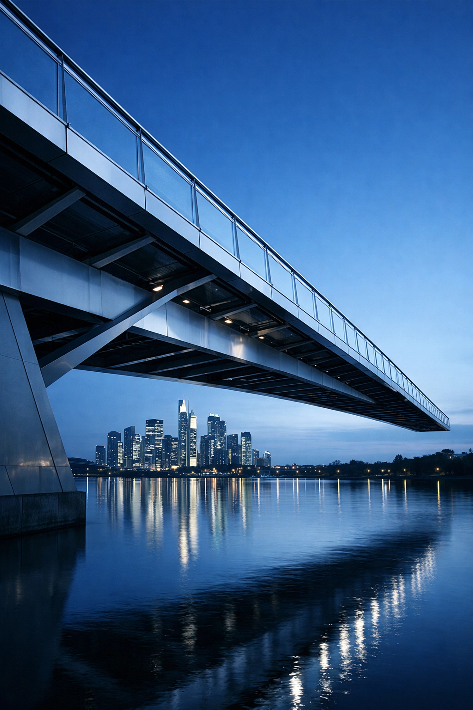 A sleek modern bridge representing the tactical link provided by a short term business loan.
