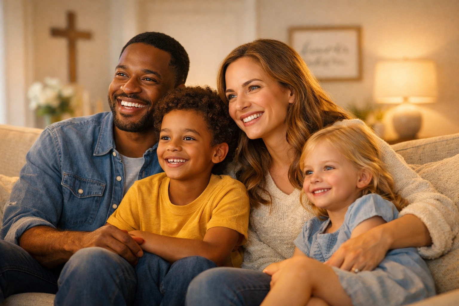 A family in Memphis connects with faith and technology through an online church worship service.