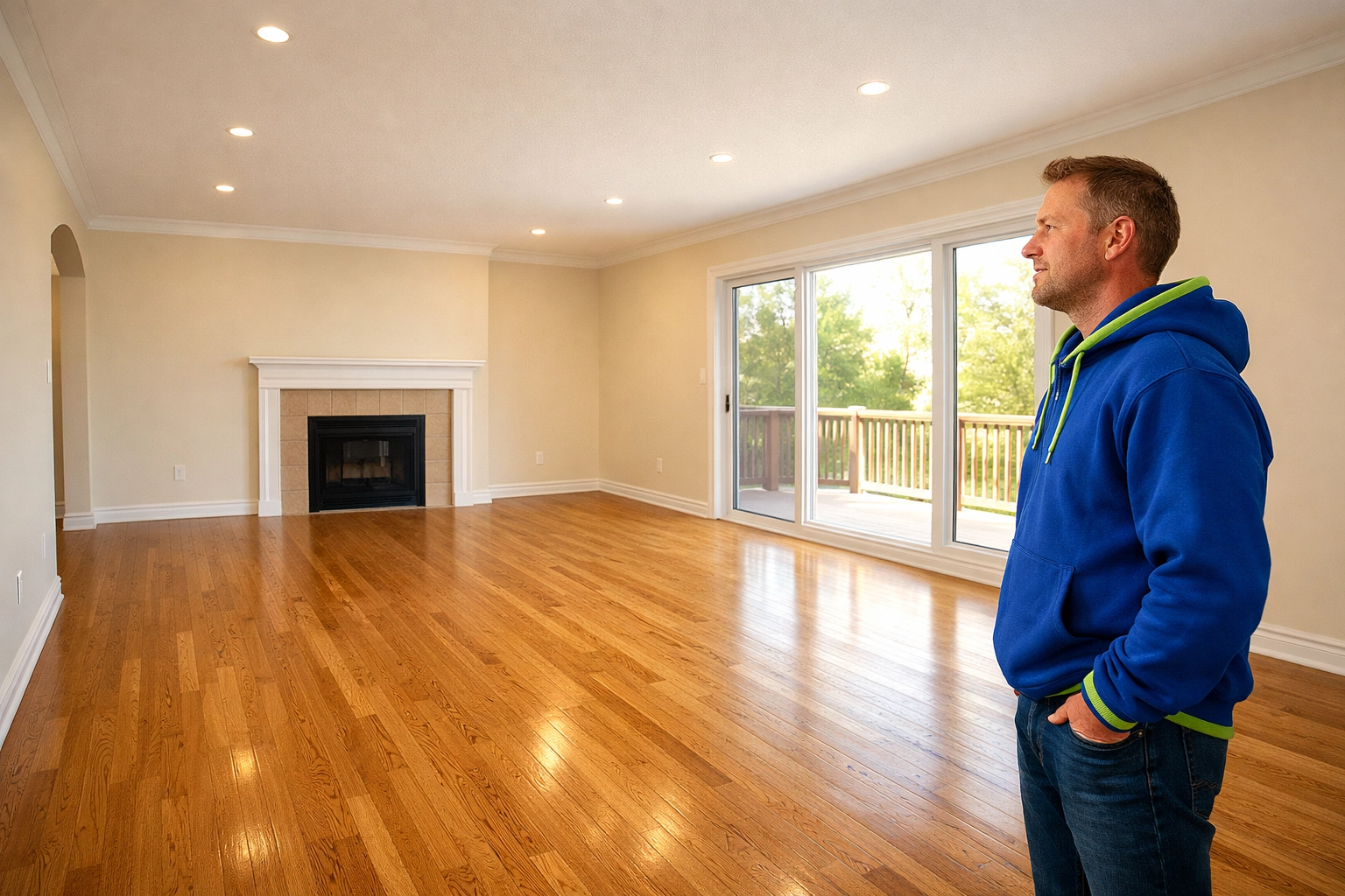 Hoarder Property Clean-up in Barrie: Compassionate, Professional Service Clean, empty interior of a Barrie home after a successful hoarder property clean-up service.