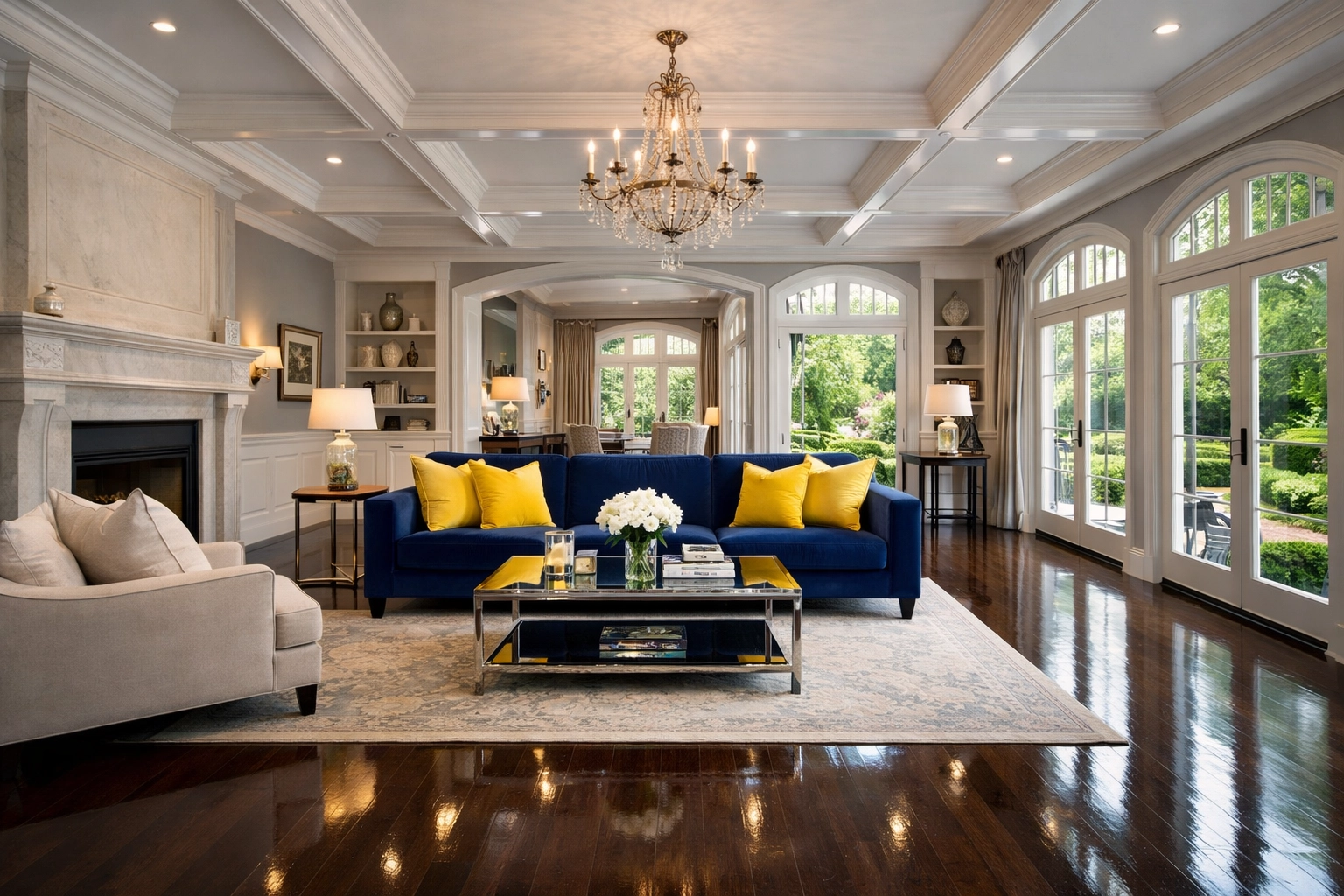 Spotless Wellesley living room with clean air after professional deep cleaning services by The Cleaning Ninjas.