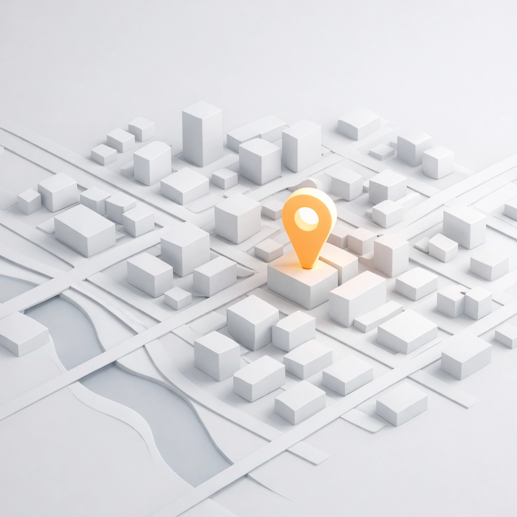 A map location pin highlighting a chiropractor’s visibility in local search and Google Map Pack.