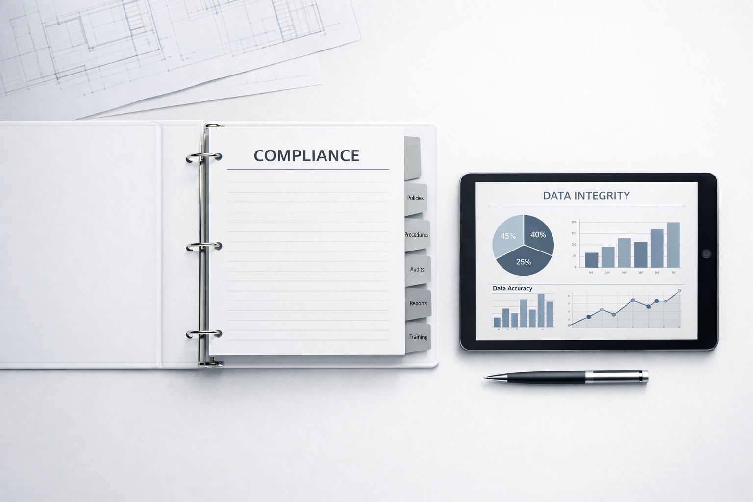 Data integrity charts and compliance documentation for FDA 483 response