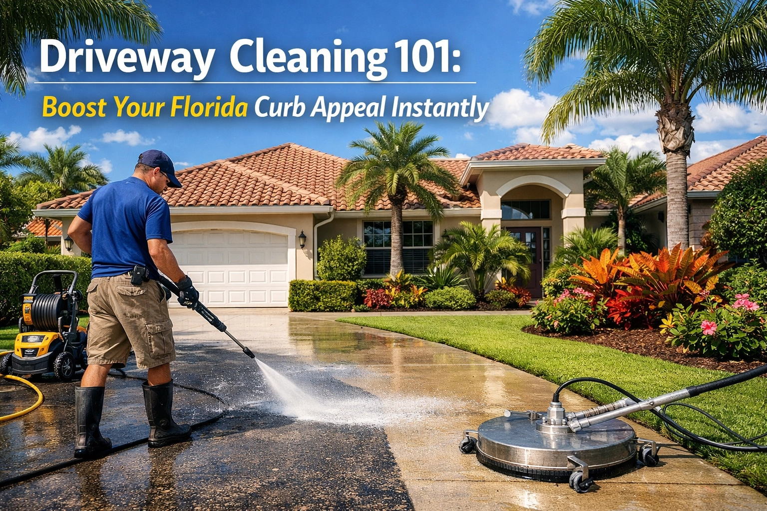 [HERO] Driveway Cleaning 101: Boost Your Florida Curb Appeal Instantly