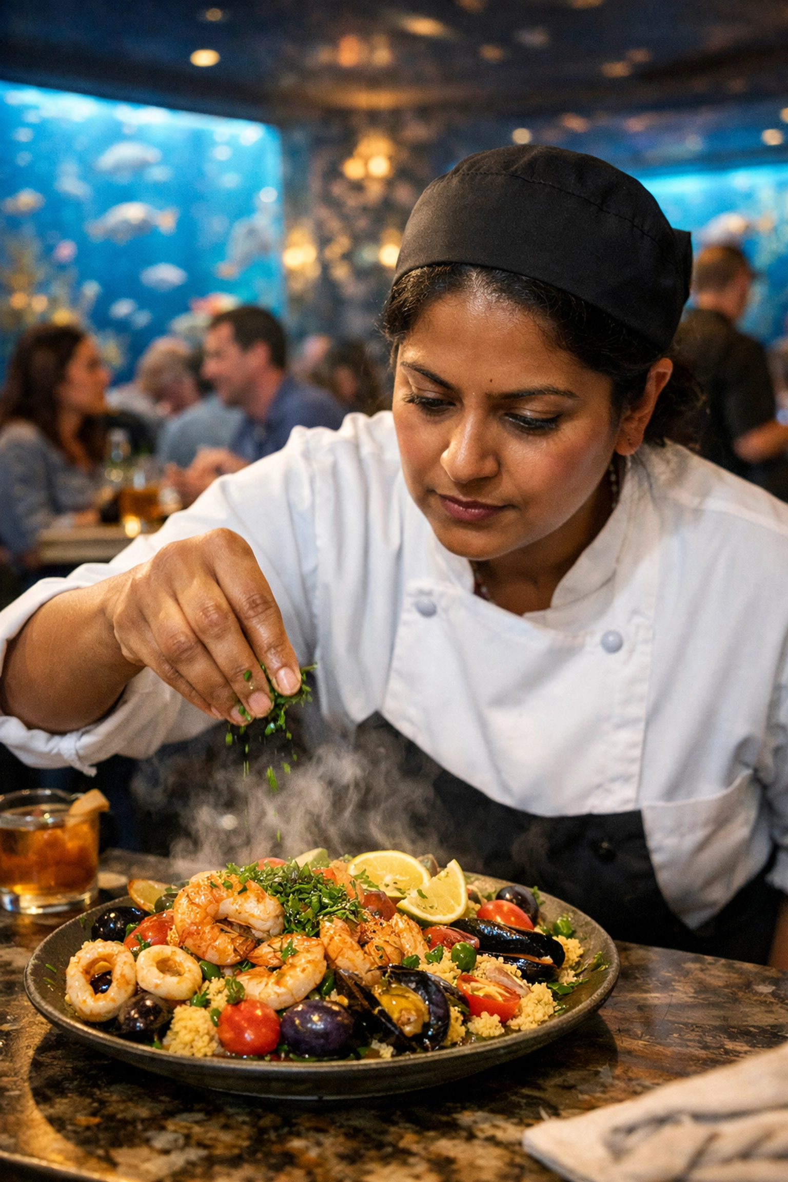 Chef garnishing dishes at Ula SF, highlighting how bar and restaurant consultants sustain quality hospitality.