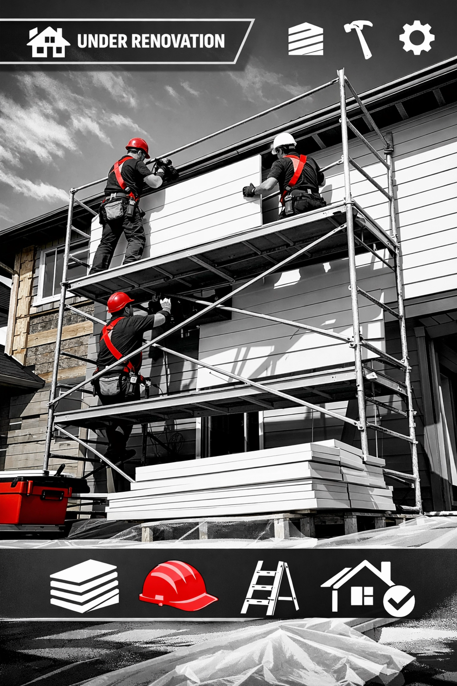 Professional siding installation in progress on Signal Mountain home exterior renovation